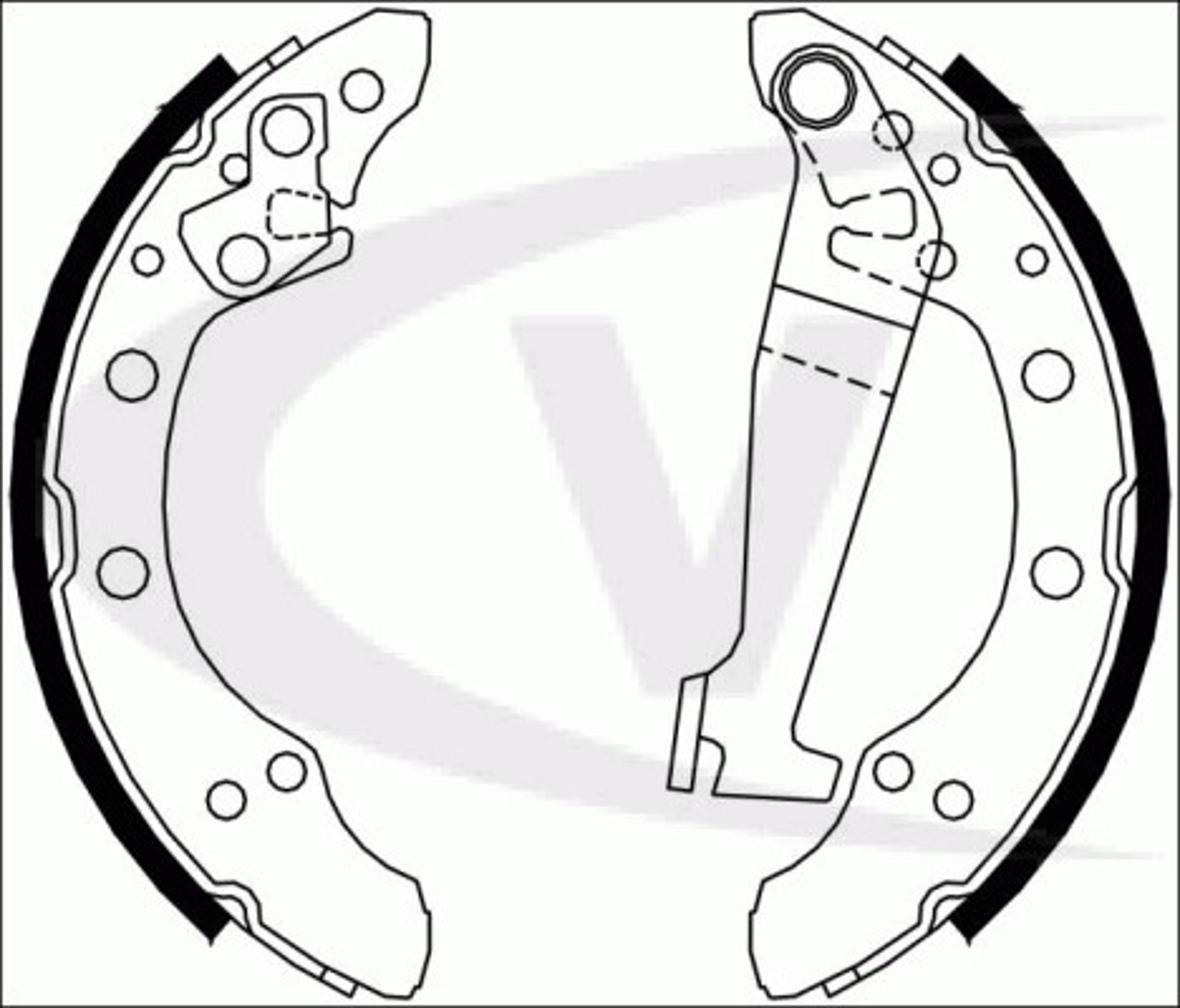 V10-0451 VAICO Колодки тормозные барабанные