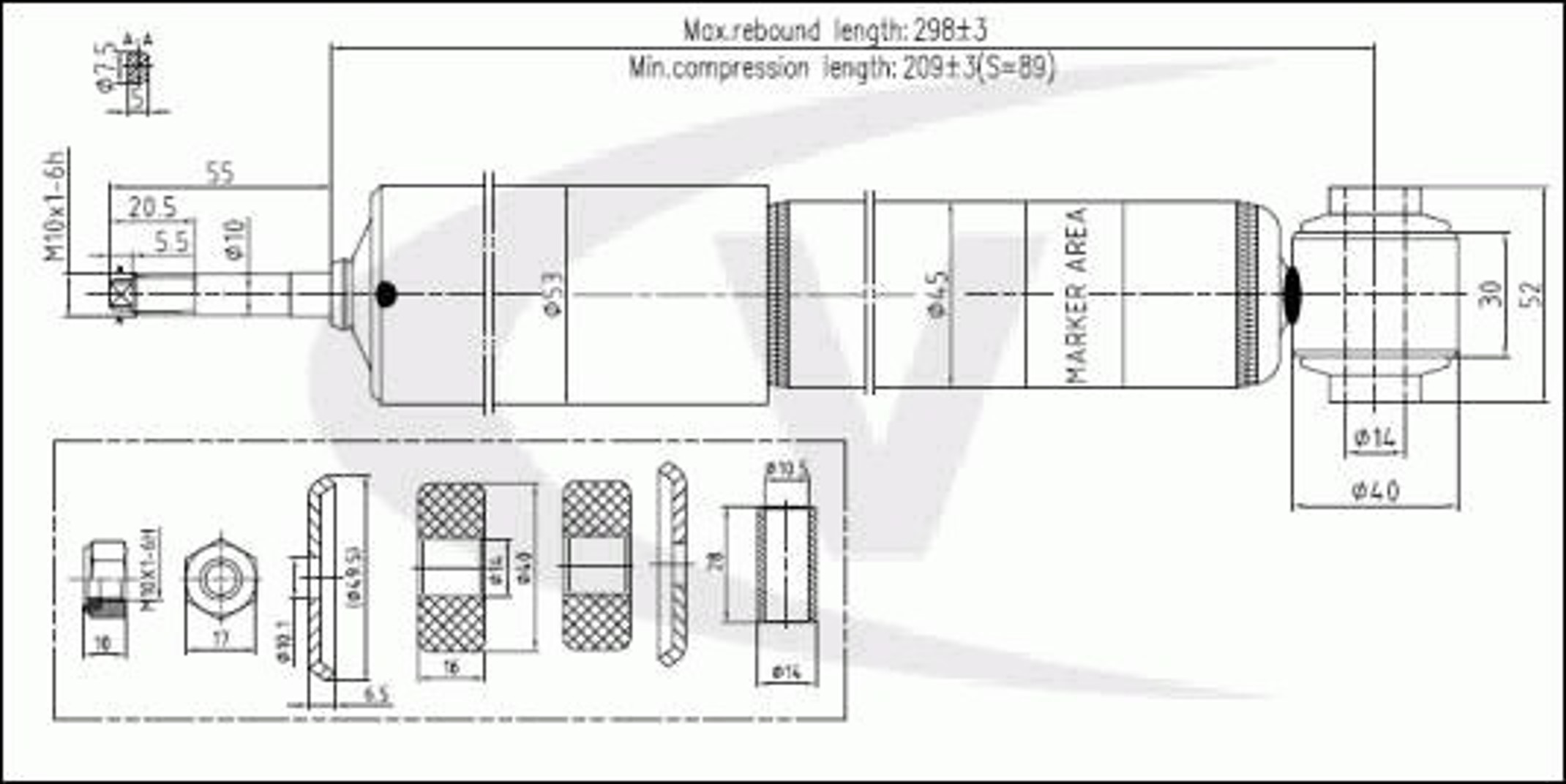 Амортизатор подвески VAICO V10-1863