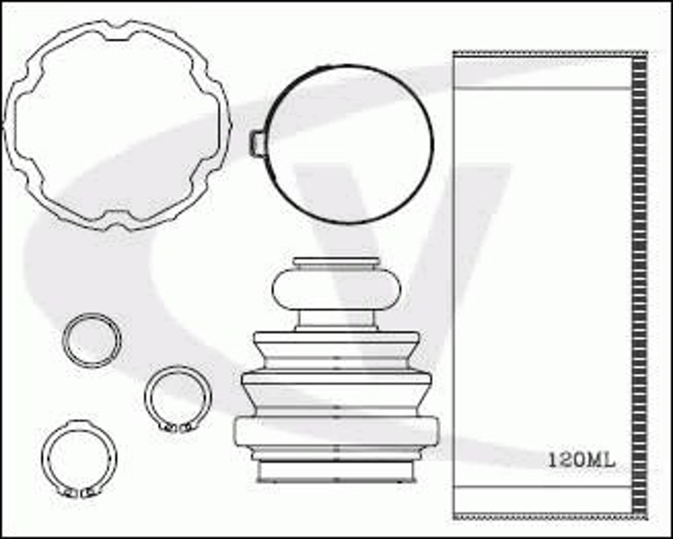Комплект пылника приводной вал VAICO V10-6355