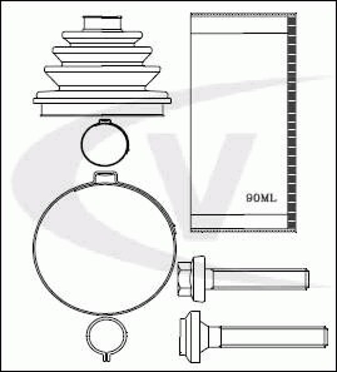 V10-6376 VAICO Пыльник ШРУСа