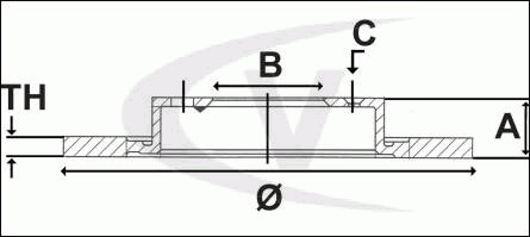 V10-80080 VAICO Диск тормозной