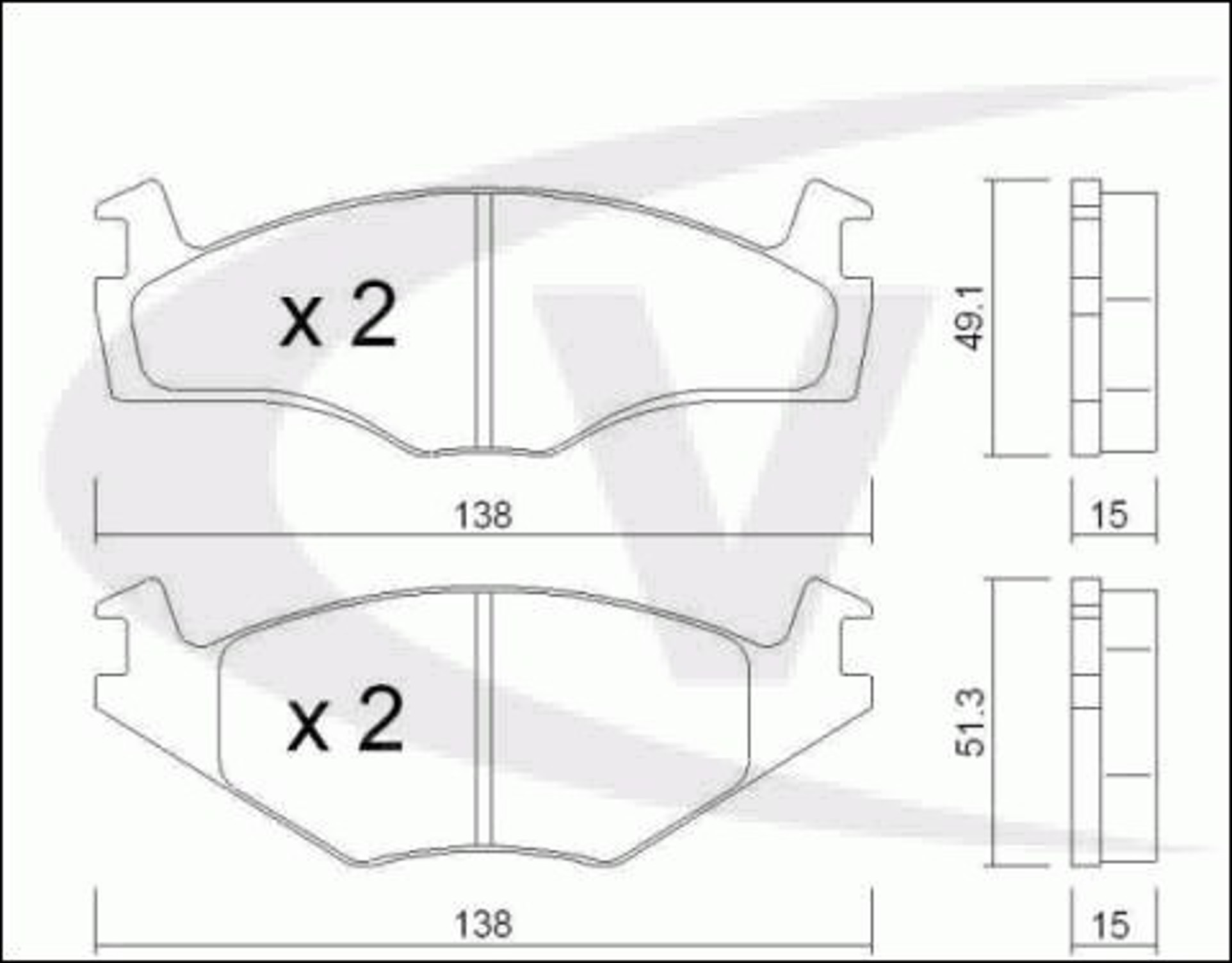 V10-8100-1 VAICO Комплект тормозных колодок, дисковый тормоз