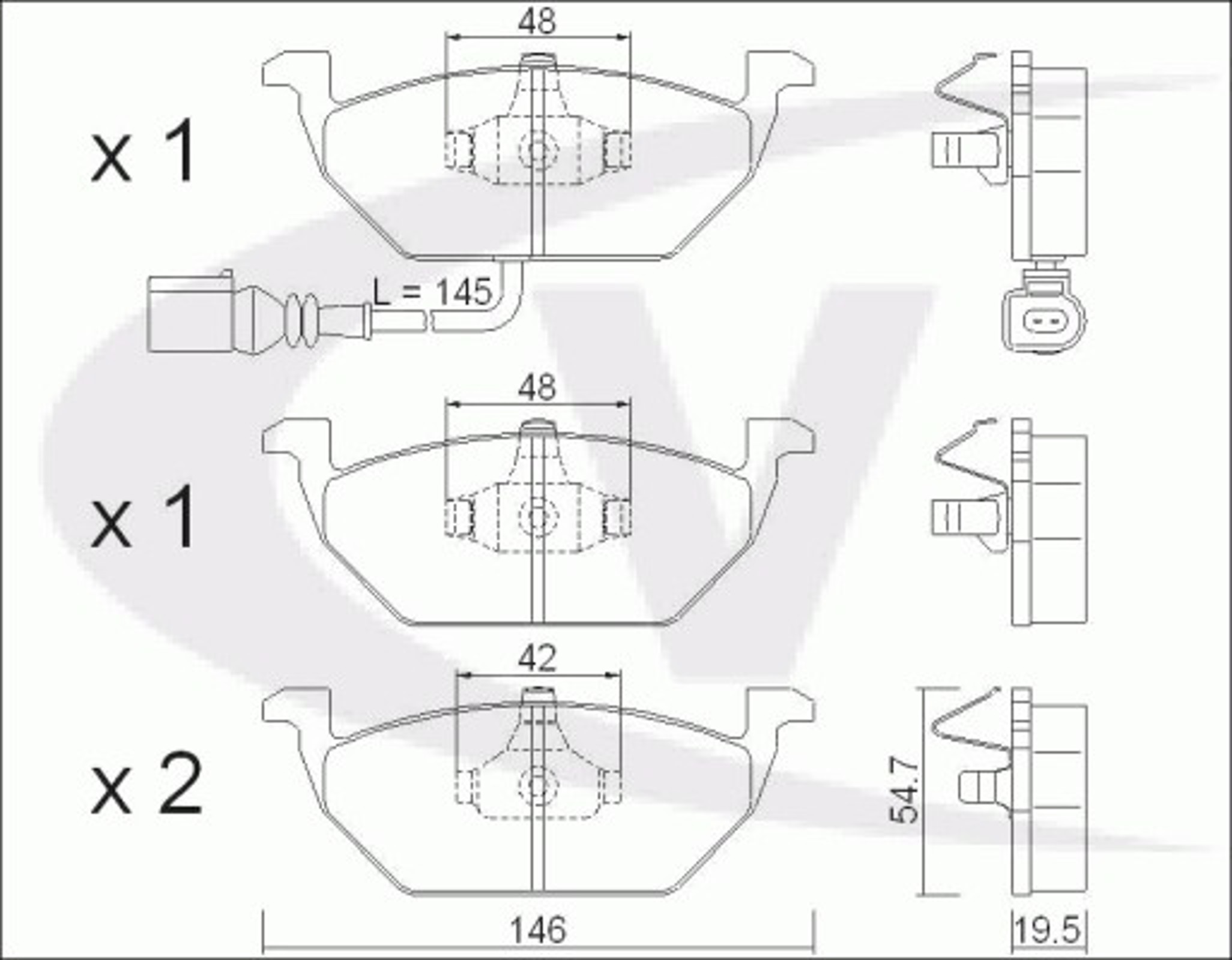 Комплект тормозных колодок дисковый тормоз VAICO V10-8110