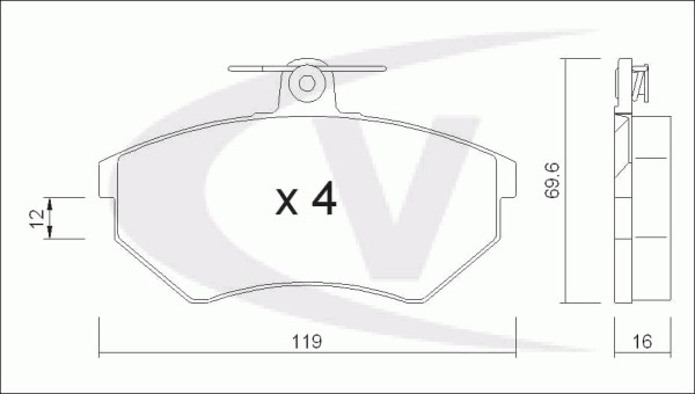 Колодки тормозные дисковые VAICO V10-8113