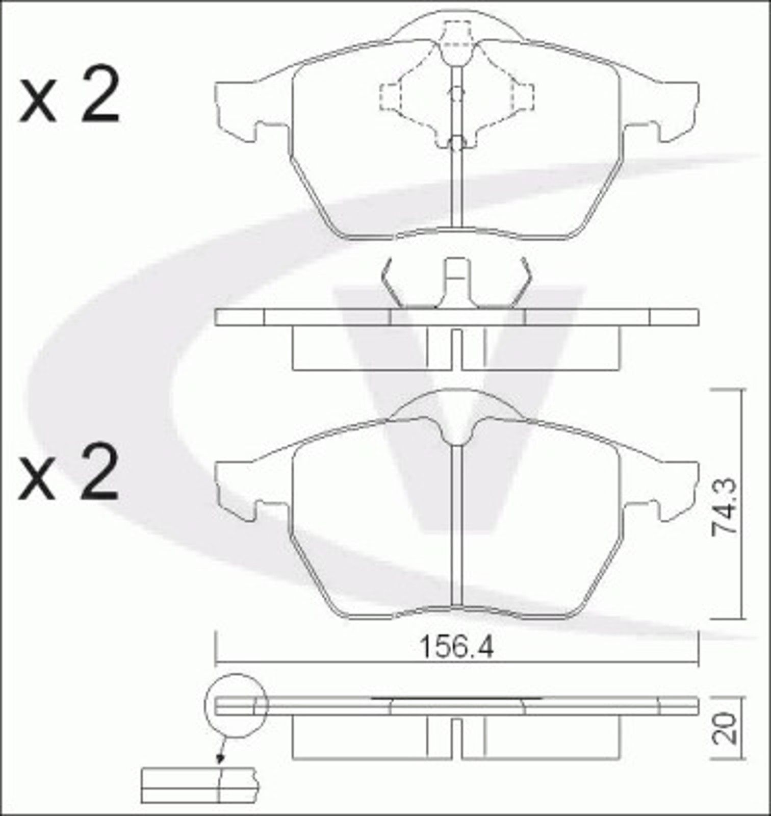 Колодки тормозные дисковые VAICO V10-8131