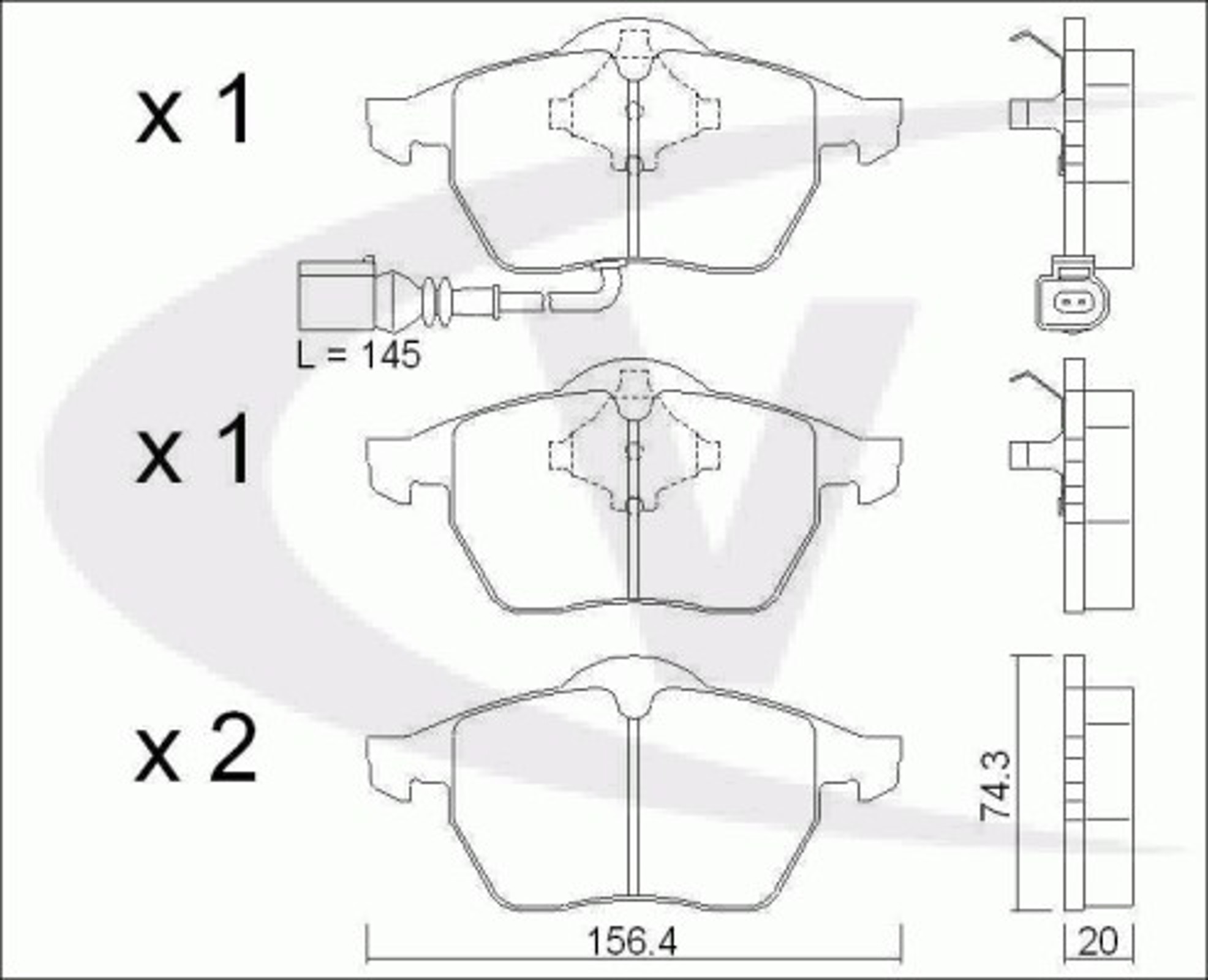 Колодки тормозные дисковые VAICO V10-8132