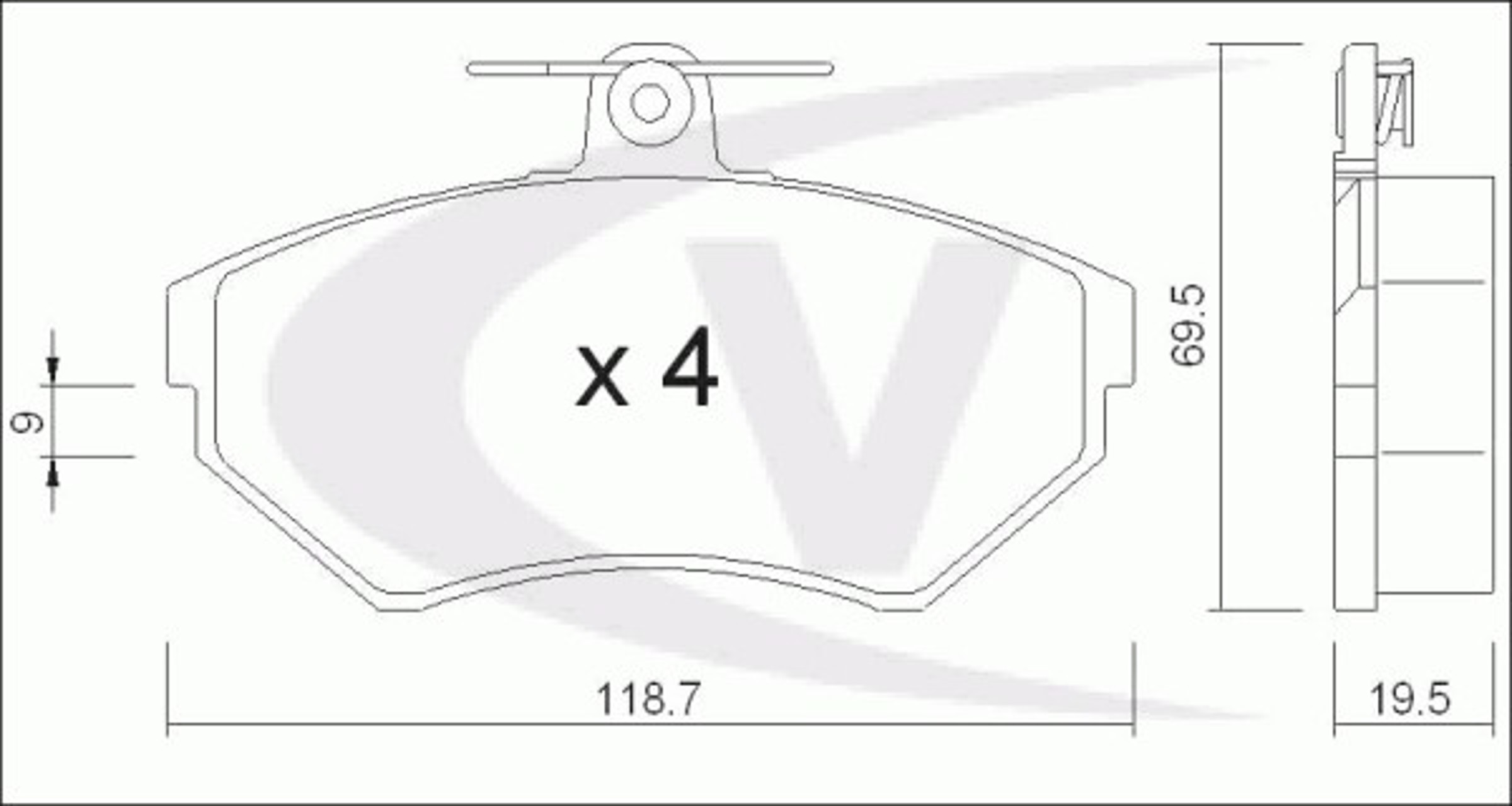 Комплект тормозных колодок дисковый тормоз VAICO V10-8135