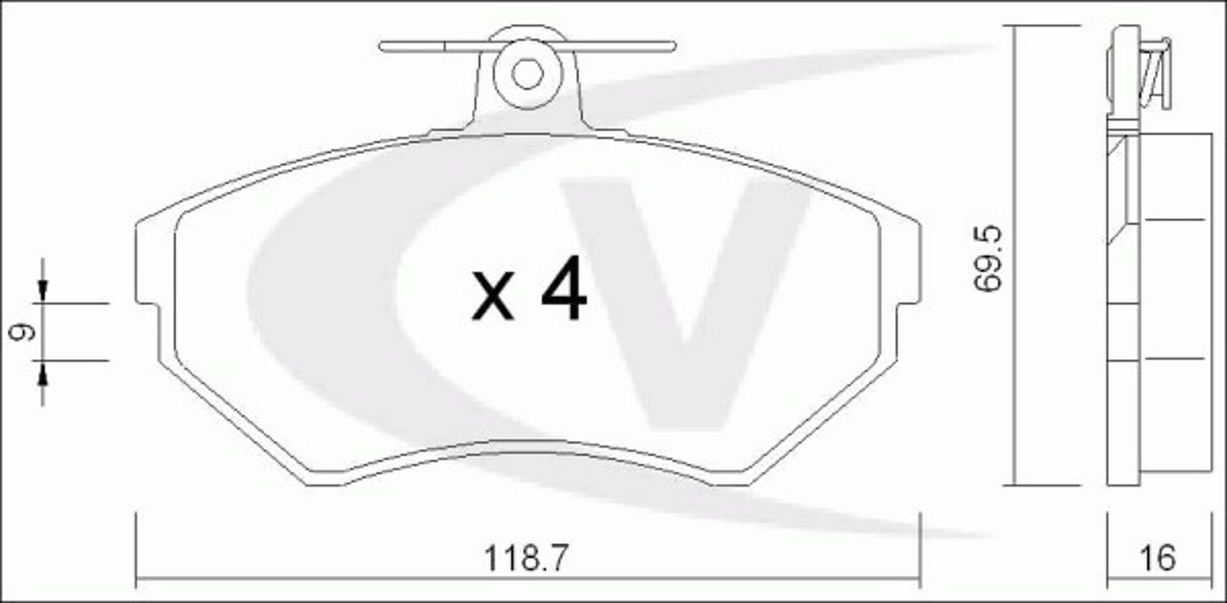 Колодки тормозные дисковые VAICO V10-8136