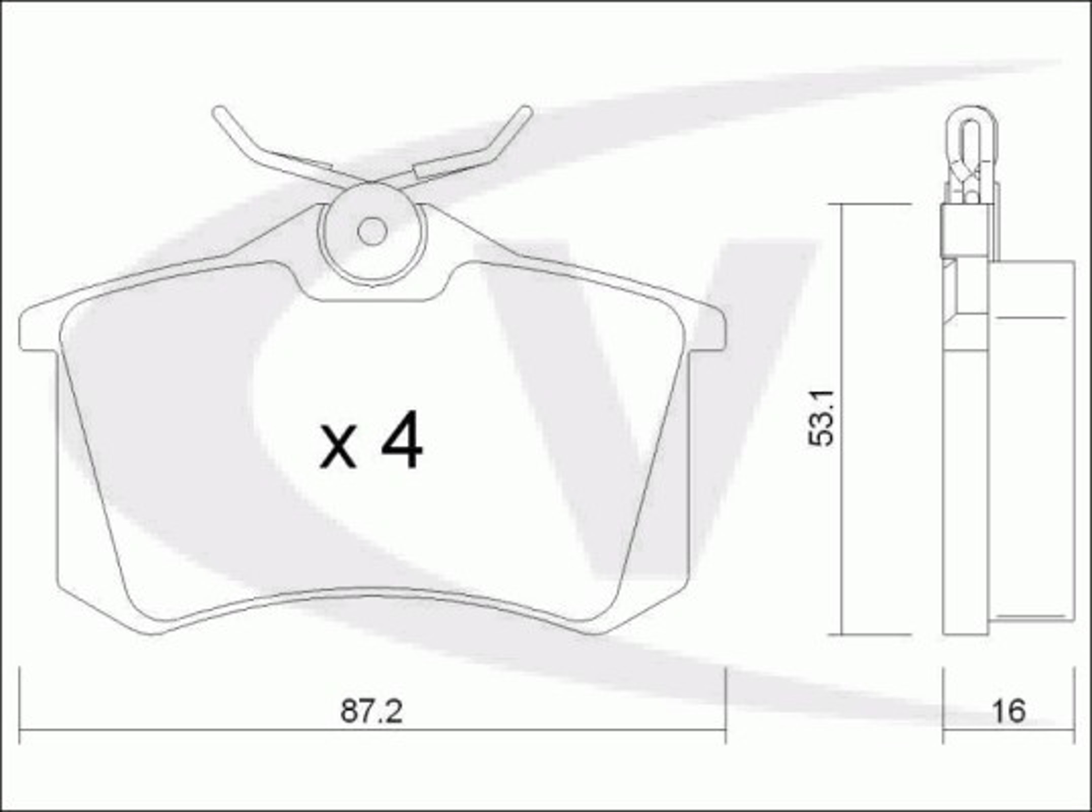 V10-8177 VAICO Комплект тормозных колодок, дисковый тормоз