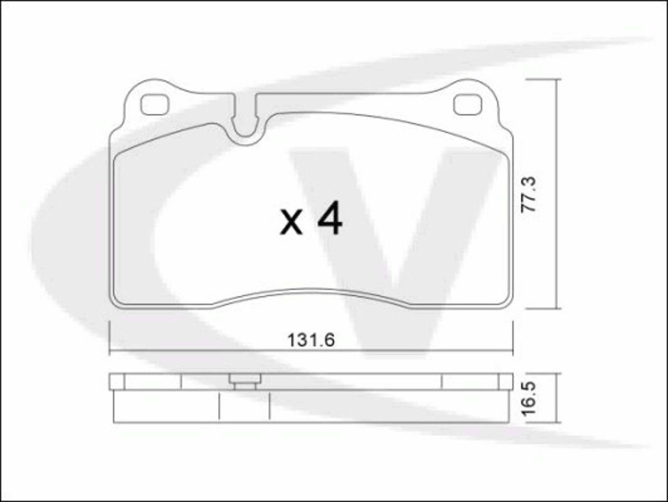 Комплект тормозных колодок дисковый тормоз VAICO V10-8296