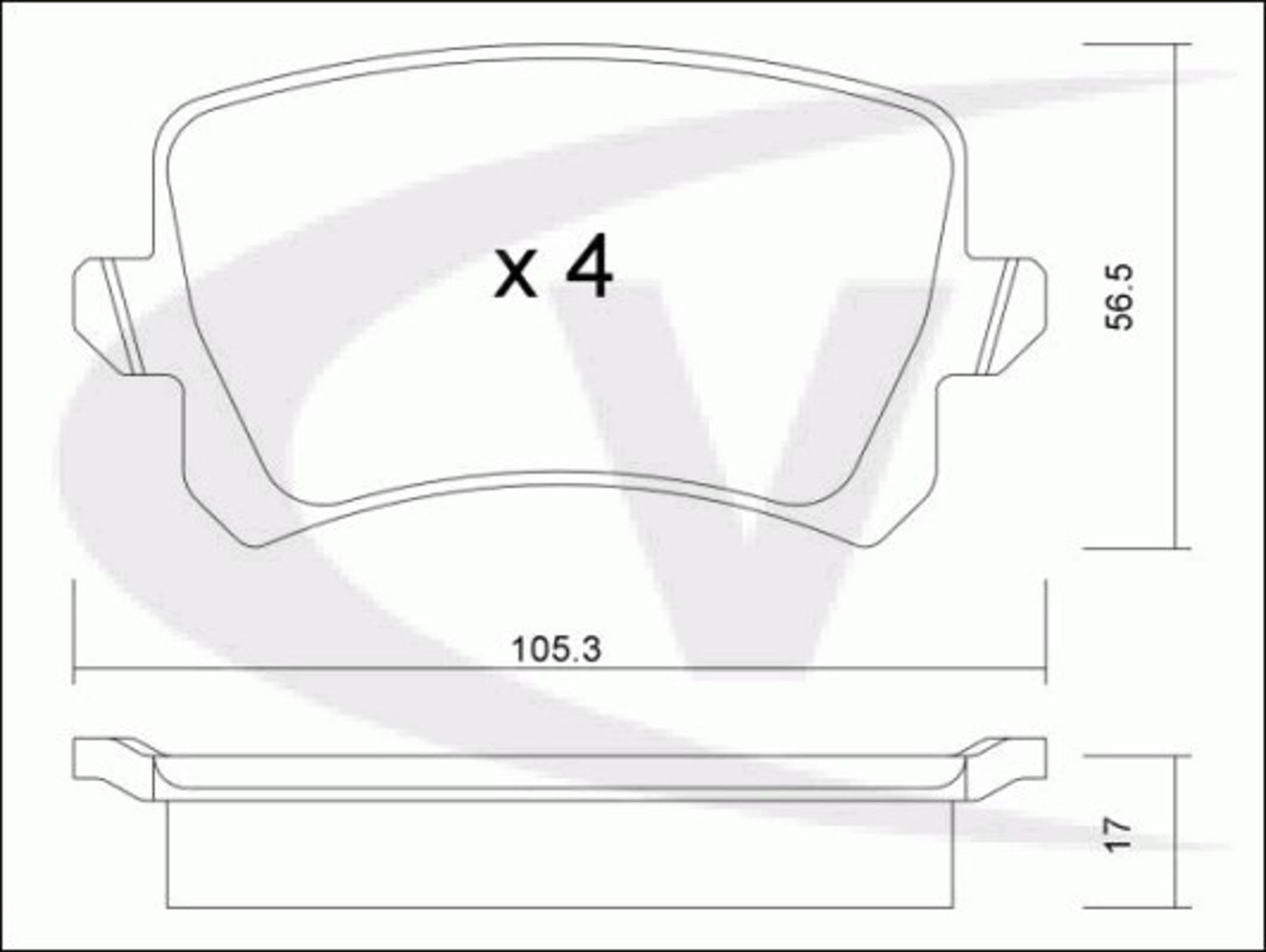 V10-8306 VAICO Колодки тормозные дисковые