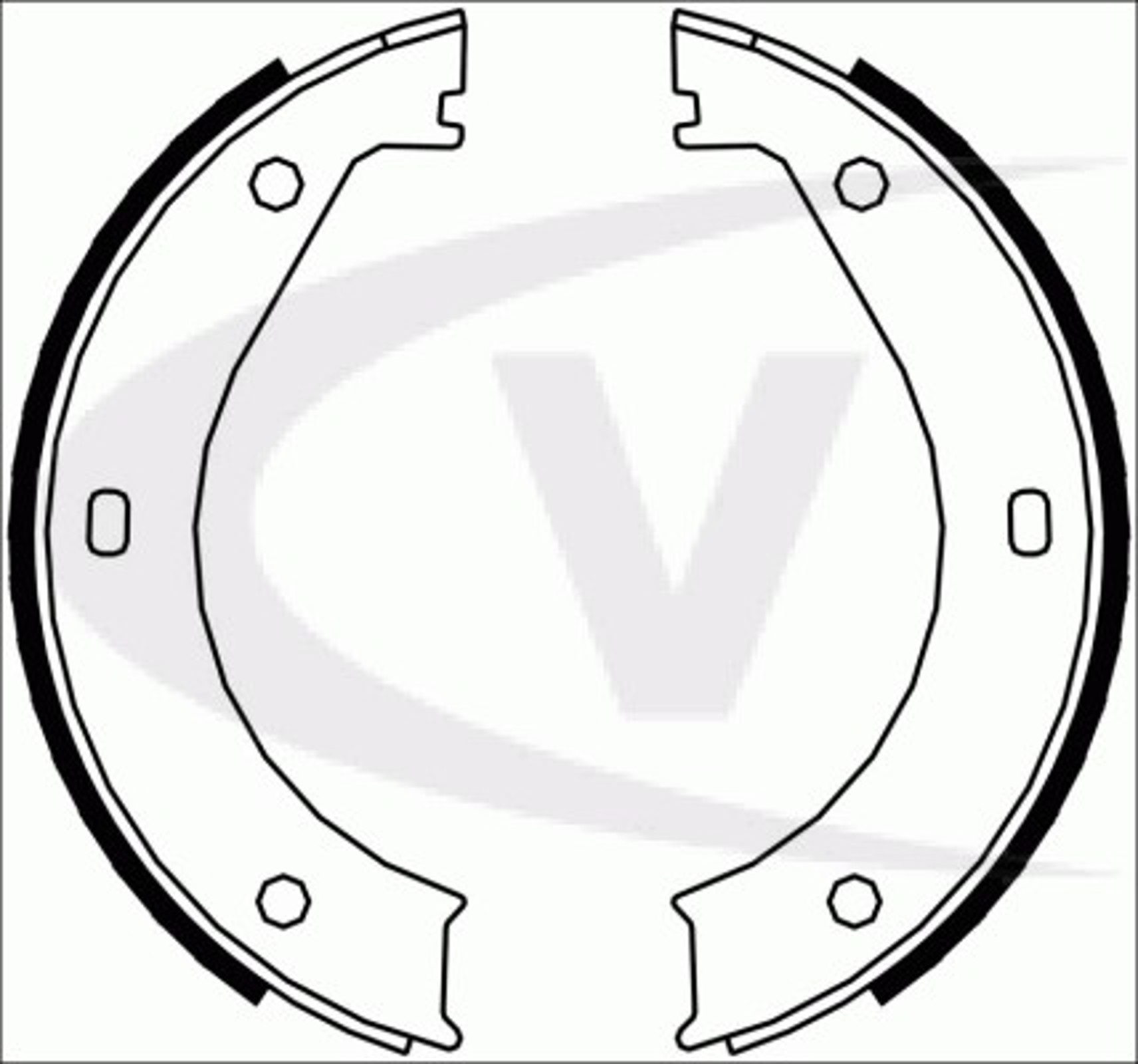 Комплект тормозных колодок стояночная тормозная система VAICO V20-0077