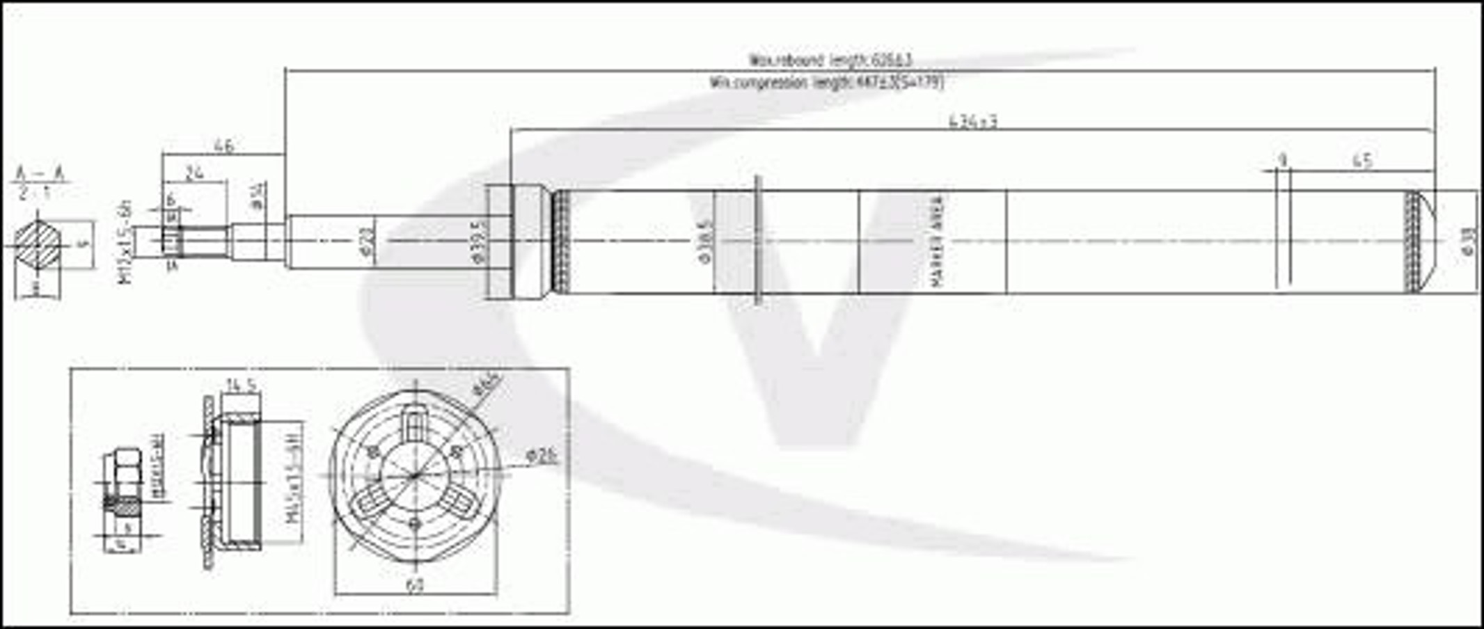 Амортизатор подвески VAICO V20-7302