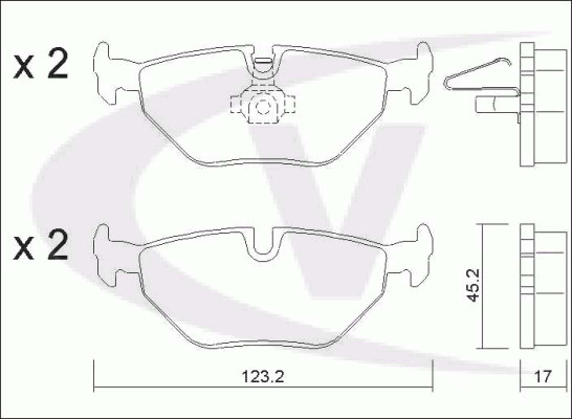 V20-8107 VAICO Комплект тормозных колодок, дисковый тормоз