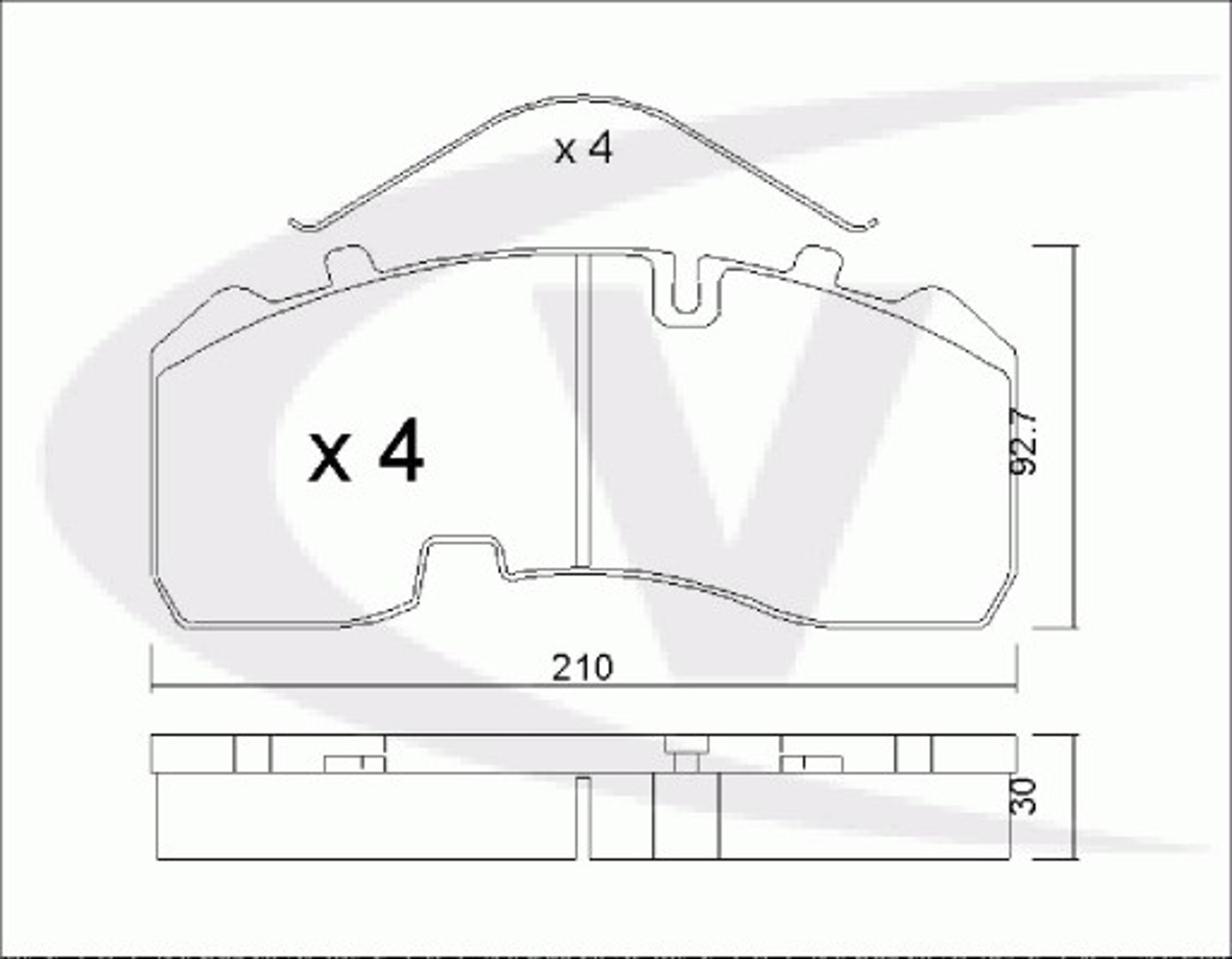 V20-8119 VAICO Колодки тормозные дисковые