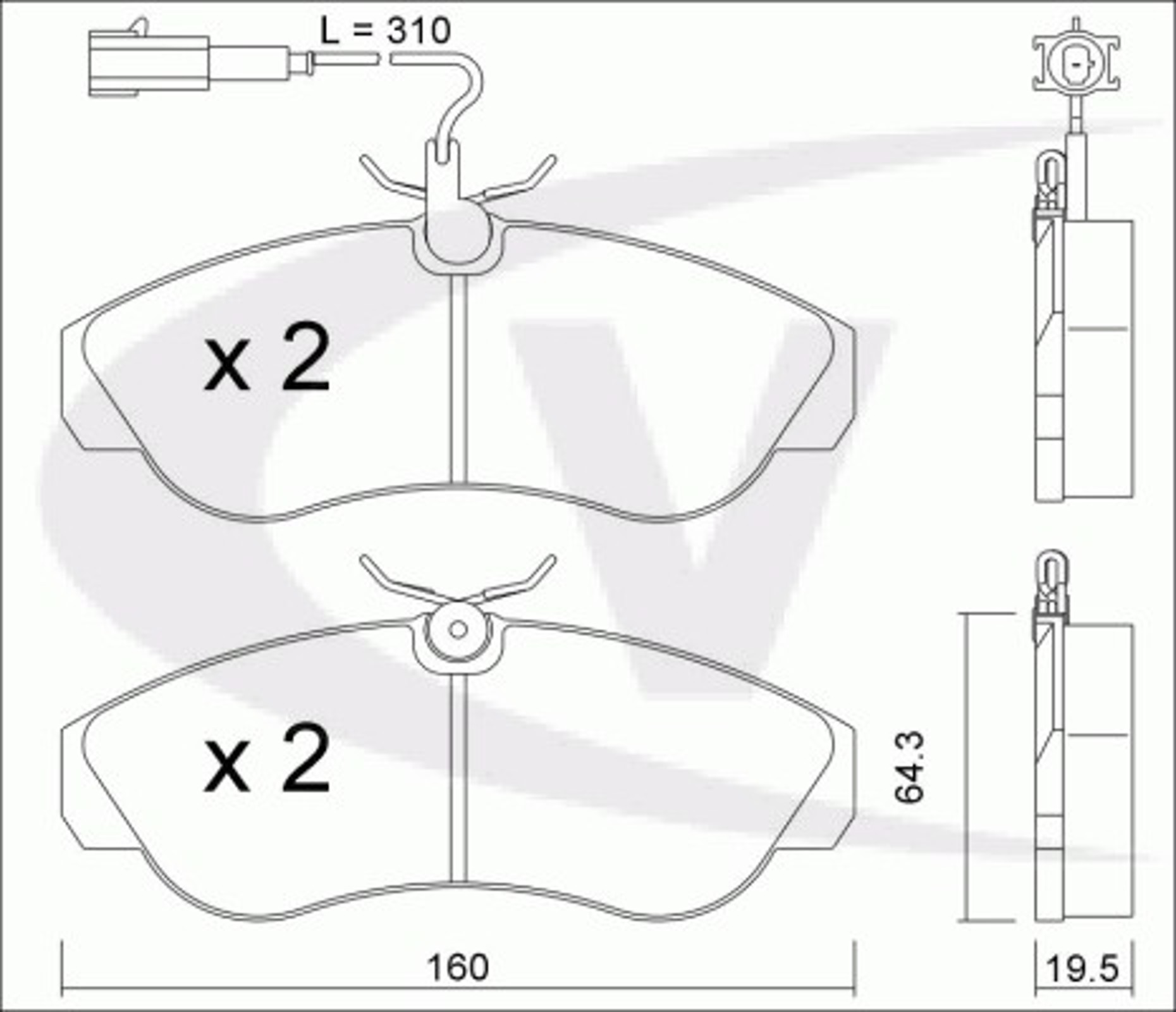 Колодки тормозные дисковые VAICO V22-0075