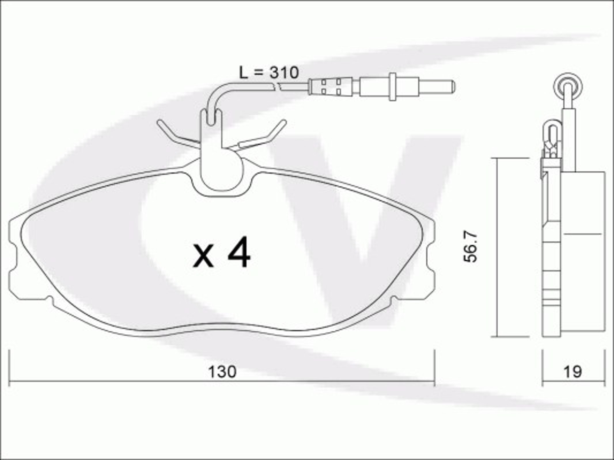 V22-0078 VAICO Колодки тормозные дисковые