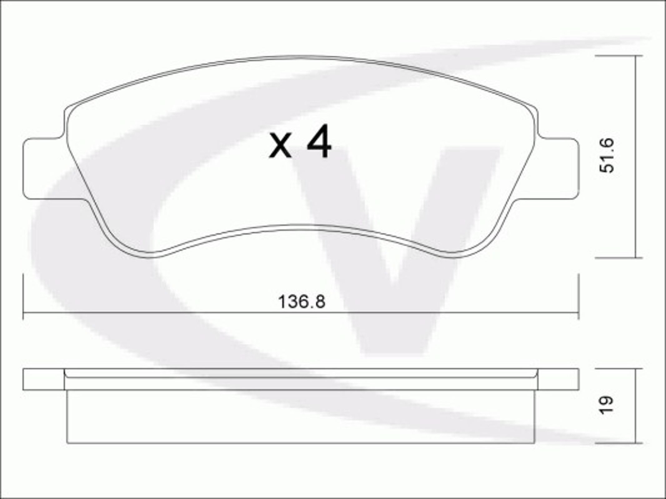 Комплект тормозных колодок дисковый тормоз VAICO V22-0083