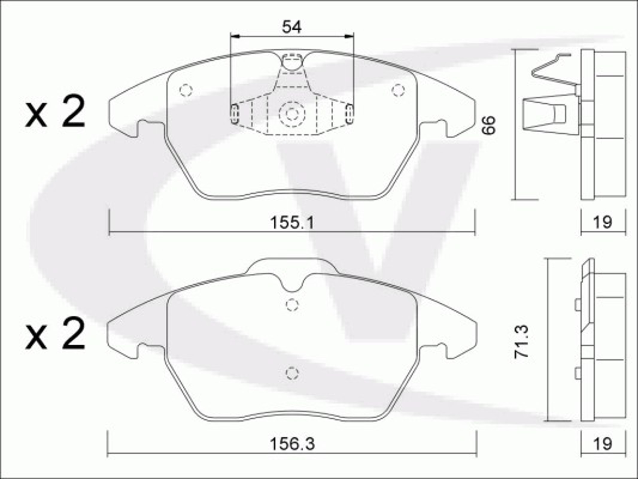 Колодки тормозные дисковые VAICO V22-0091