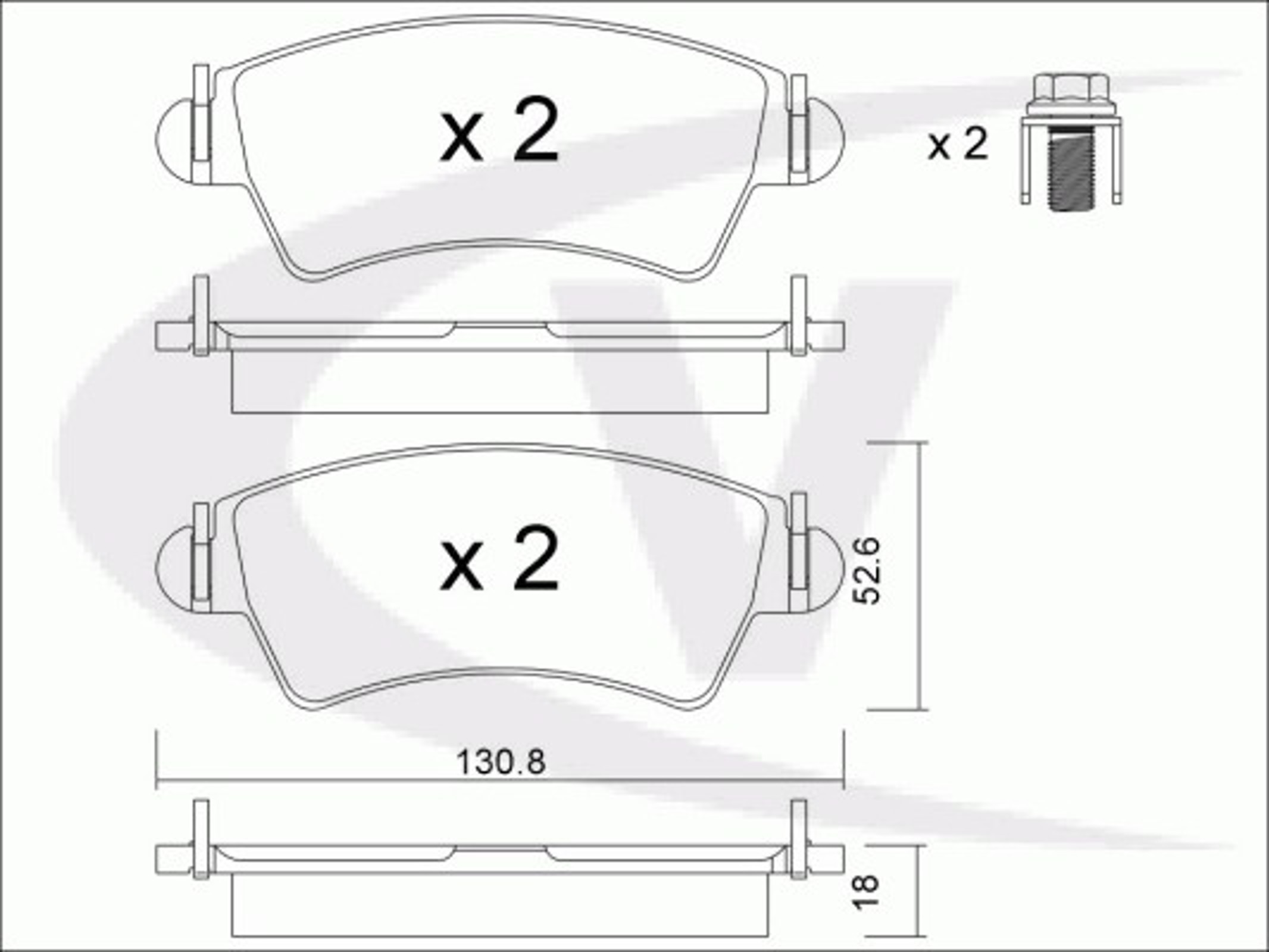 V22-0093 VAICO Колодки тормозные дисковые