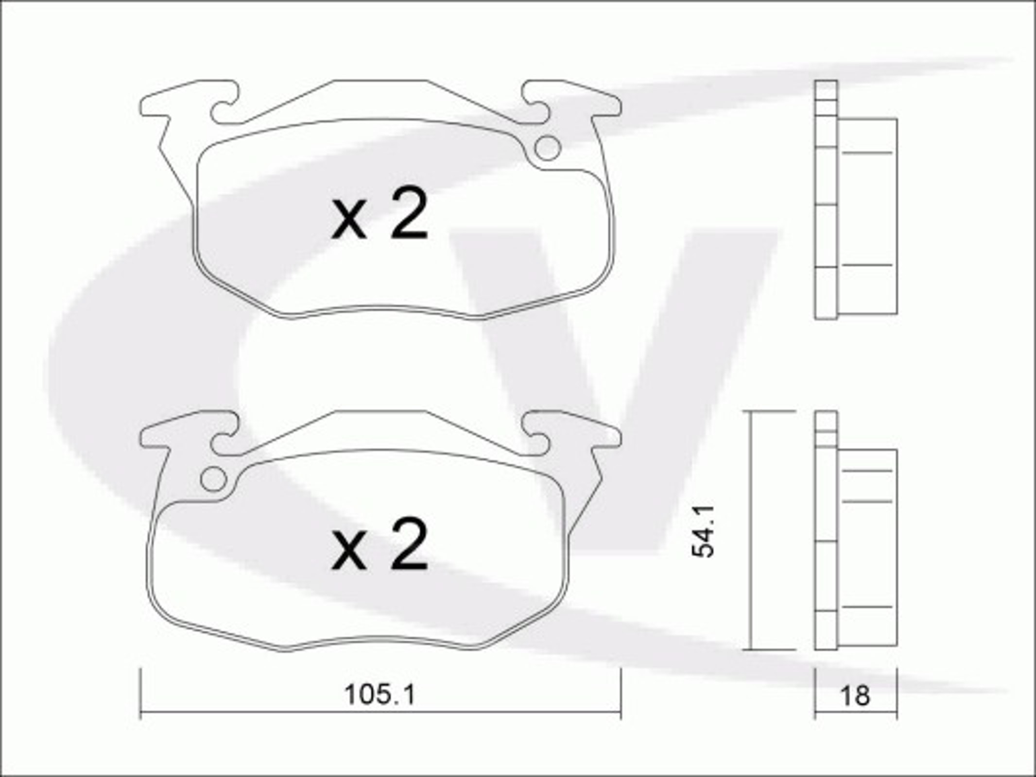 Колодки тормозные дисковые VAICO V22-0094