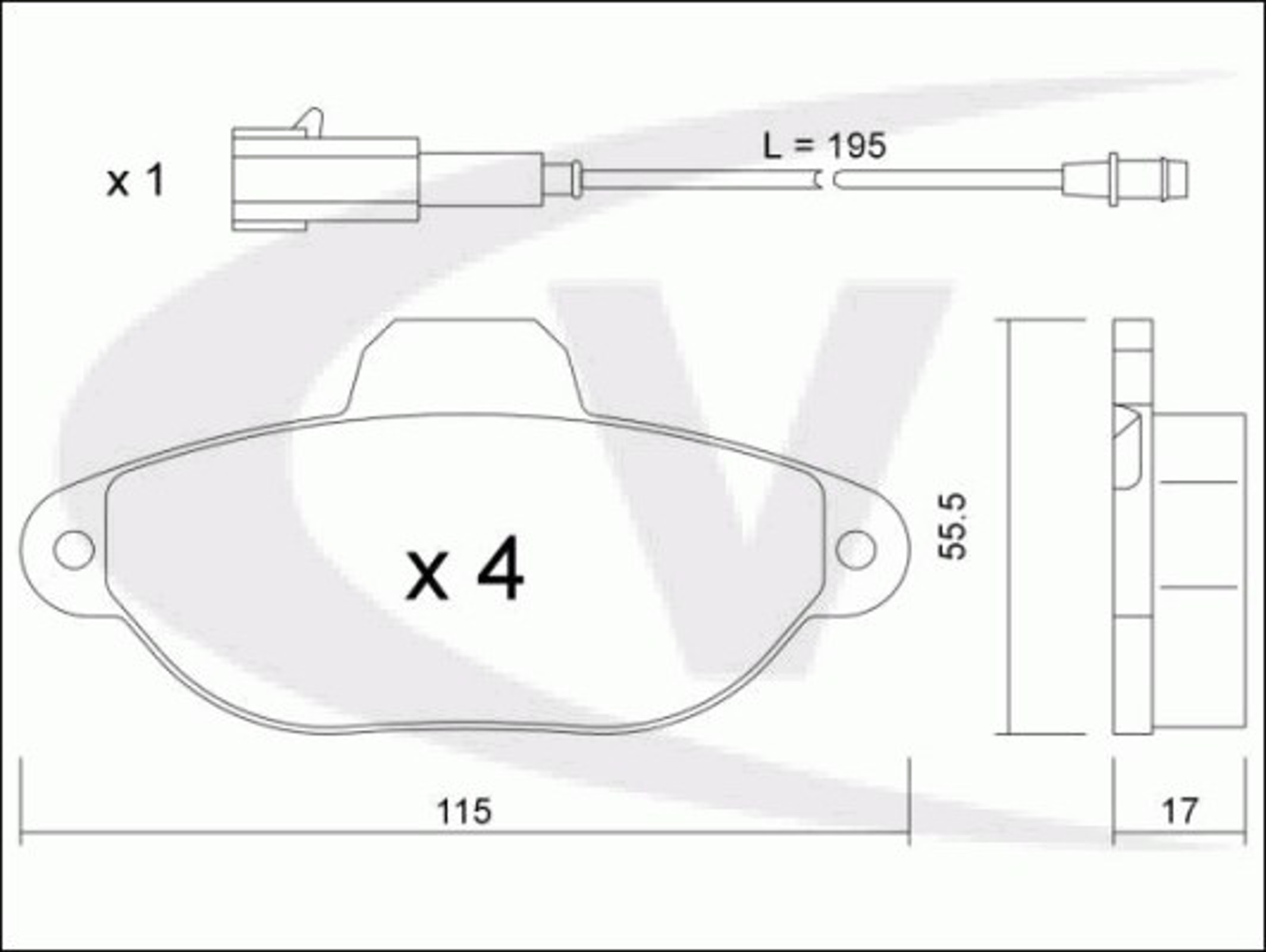 V24-0028 VAICO Колодки тормозные дисковые