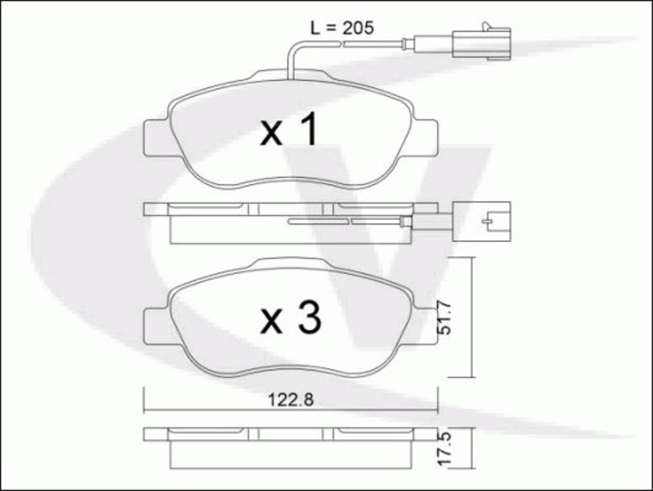 V24-0029 VAICO Колодки тормозные дисковые