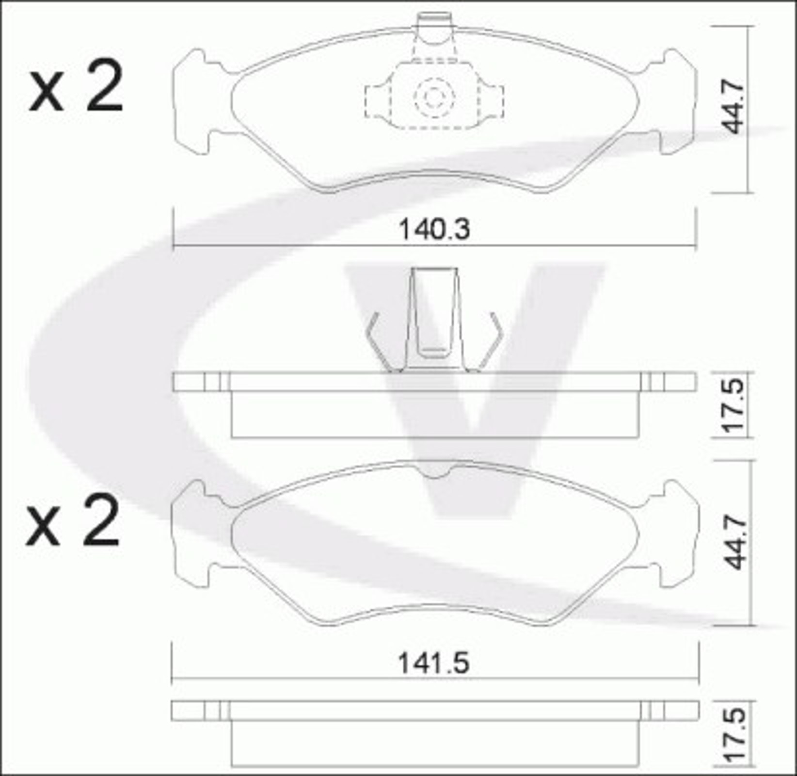 V25-8101 VAICO Колодки тормозные дисковые