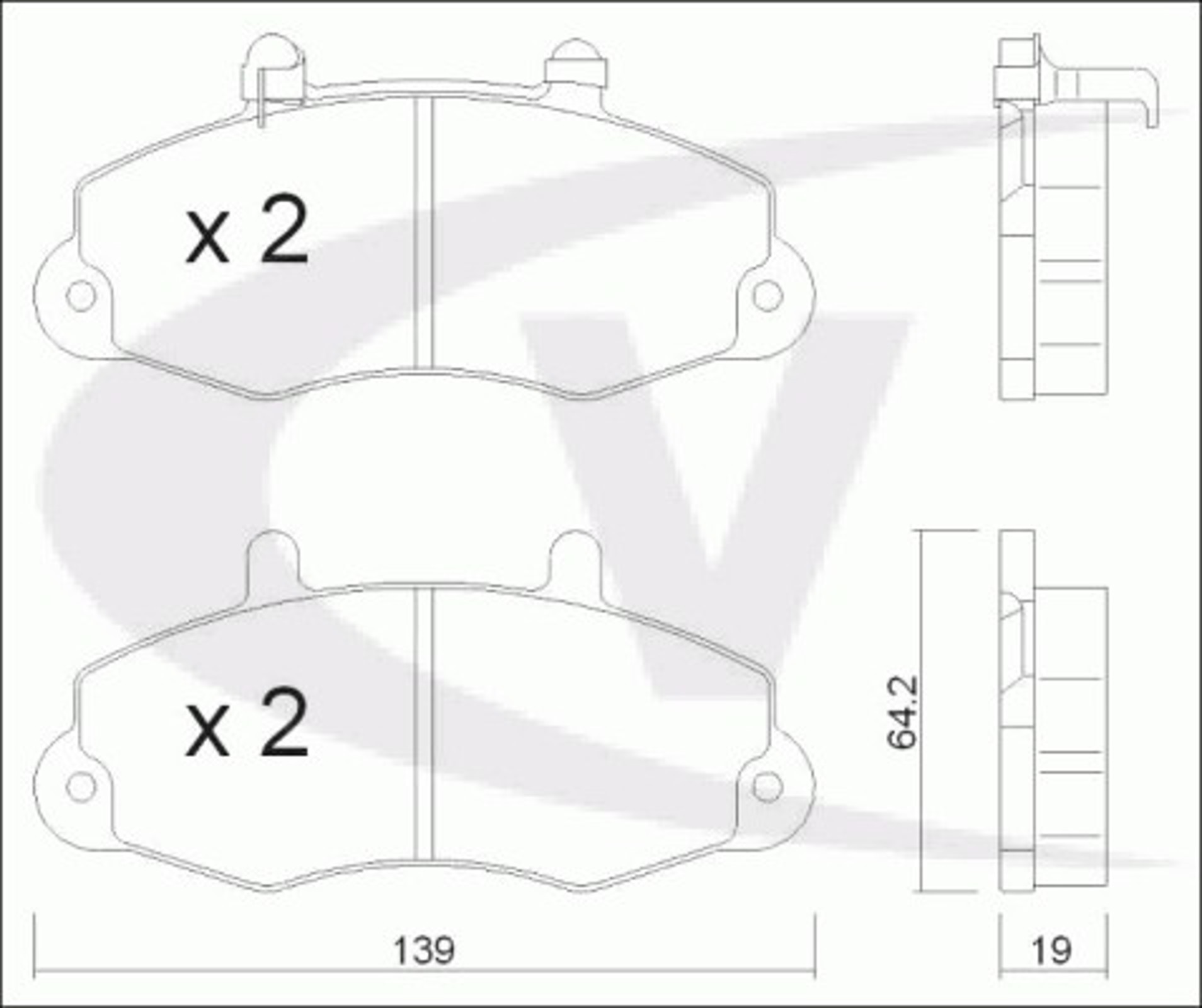 Колодки тормозные дисковые VAICO V25-8104