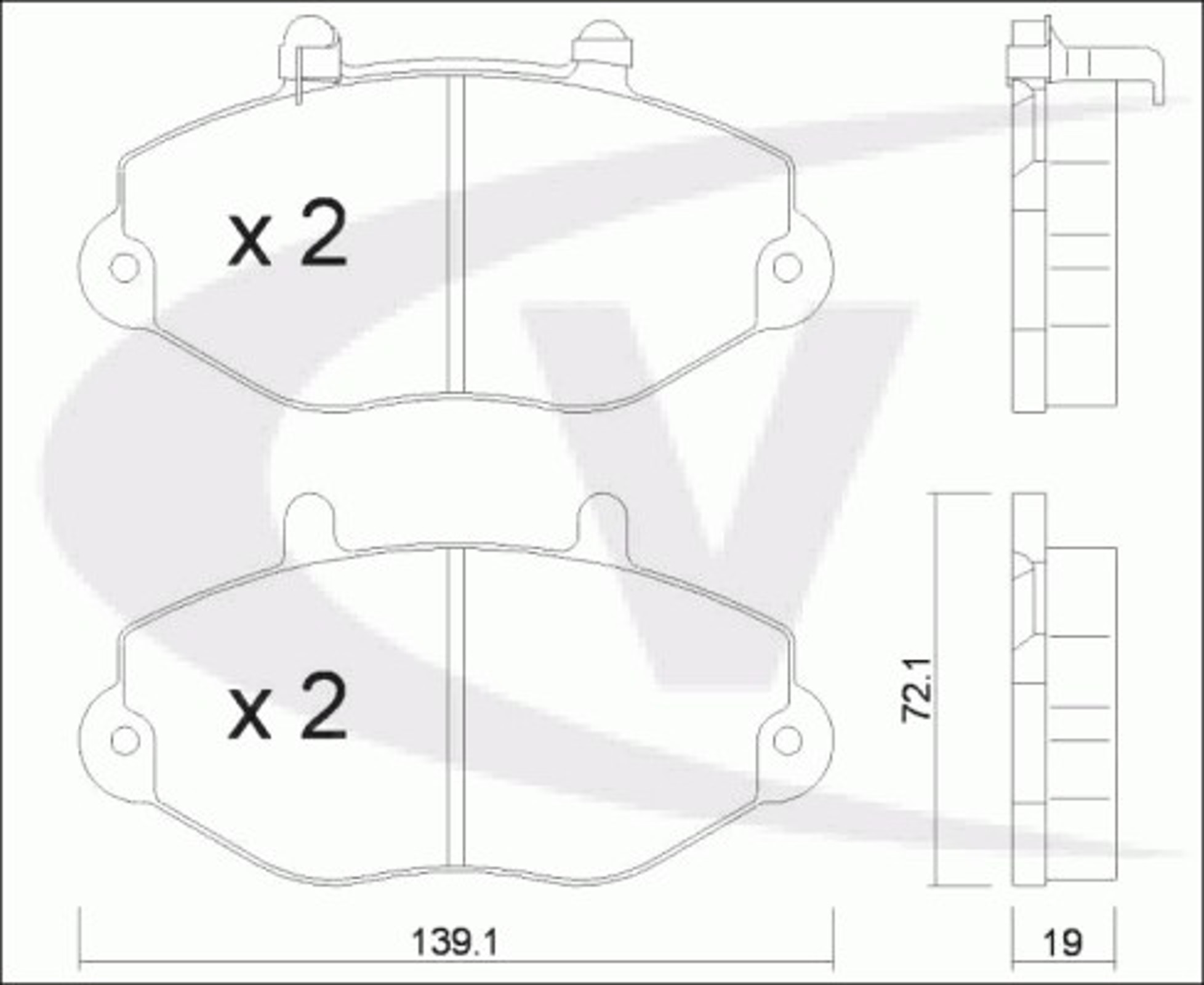 V25-8105 VAICO Колодки тормозные дисковые