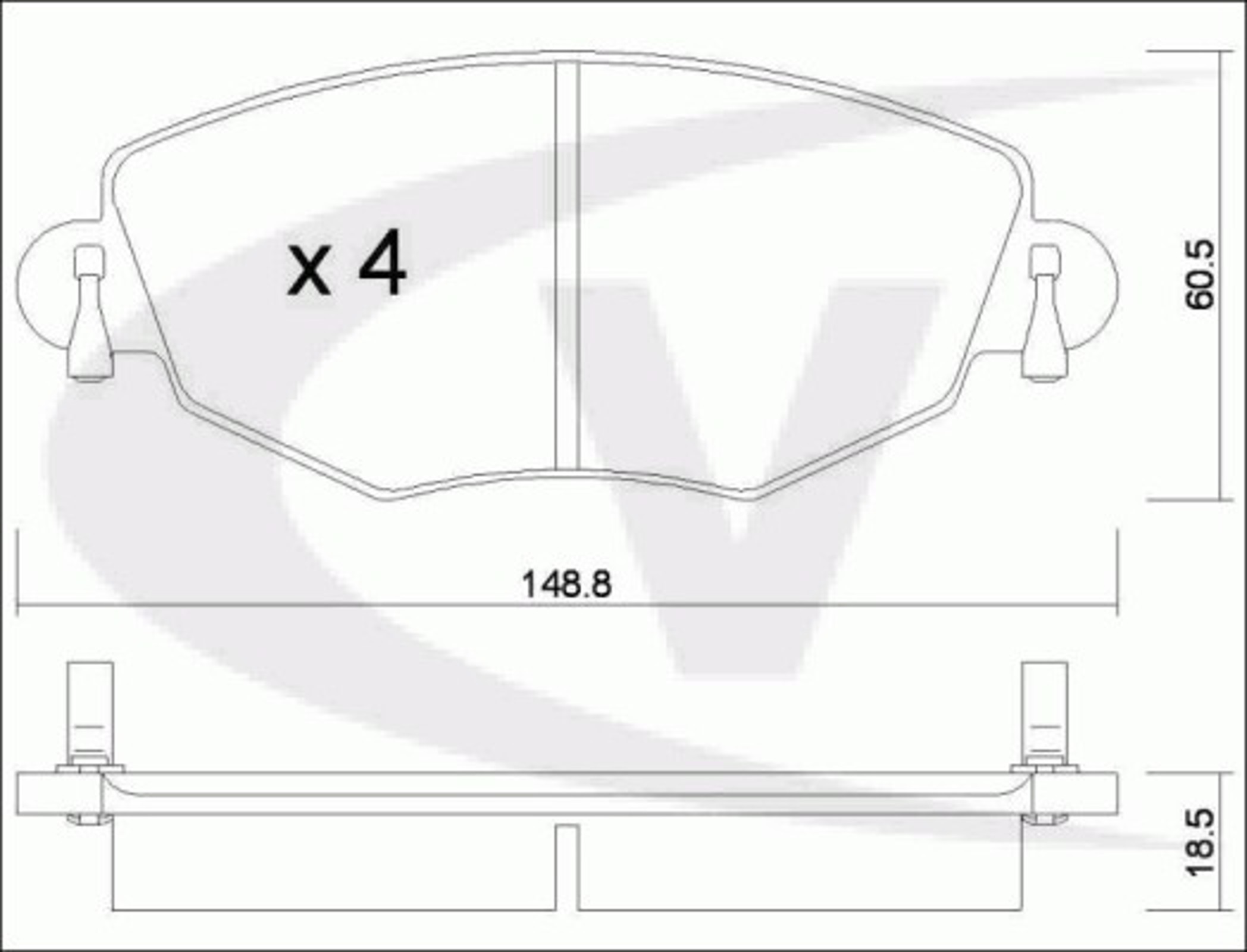 Комплект тормозных колодок дисковый тормоз VAICO V25-8109