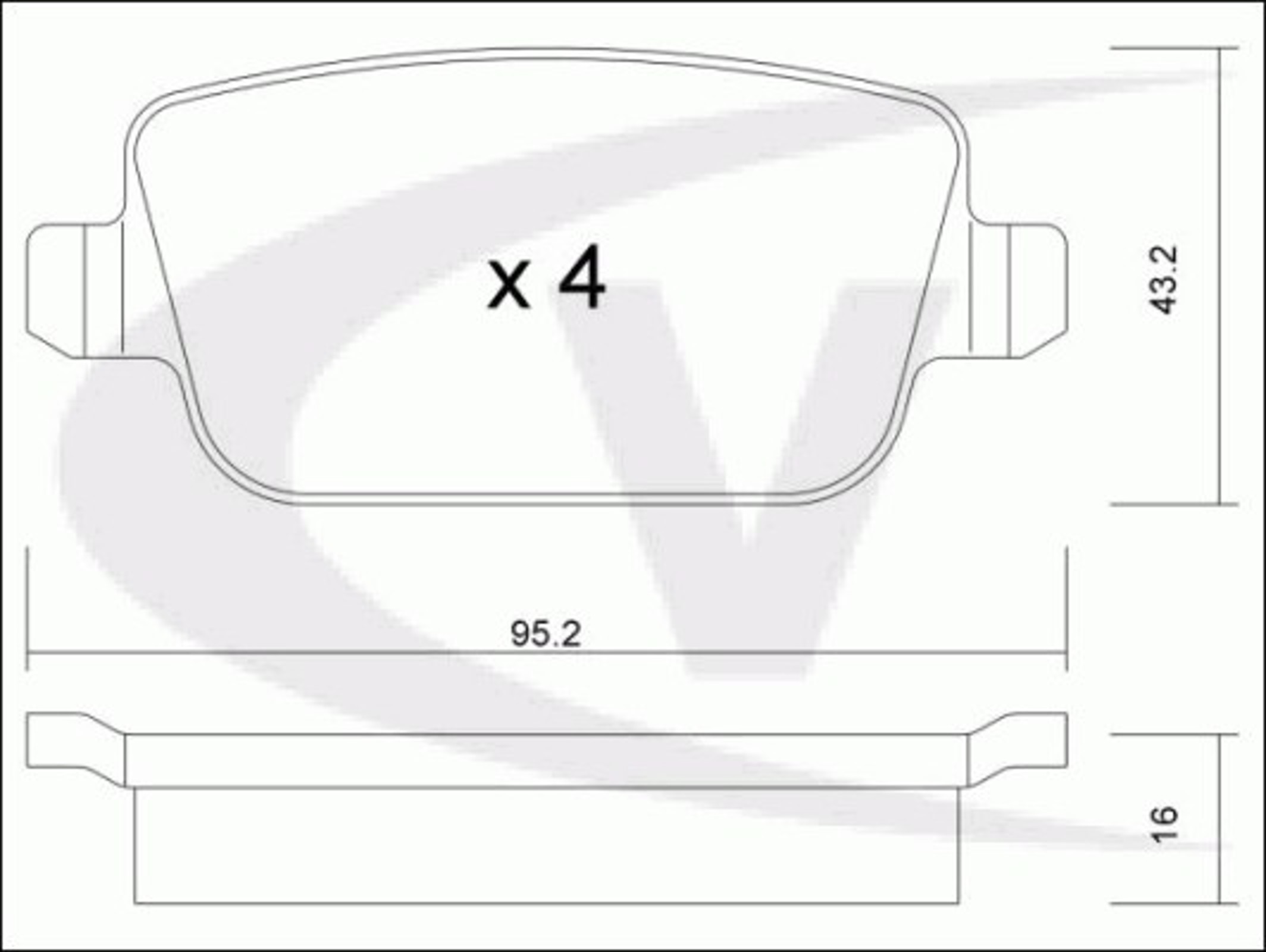 V25-8126 VAICO Колодки тормозные дисковые