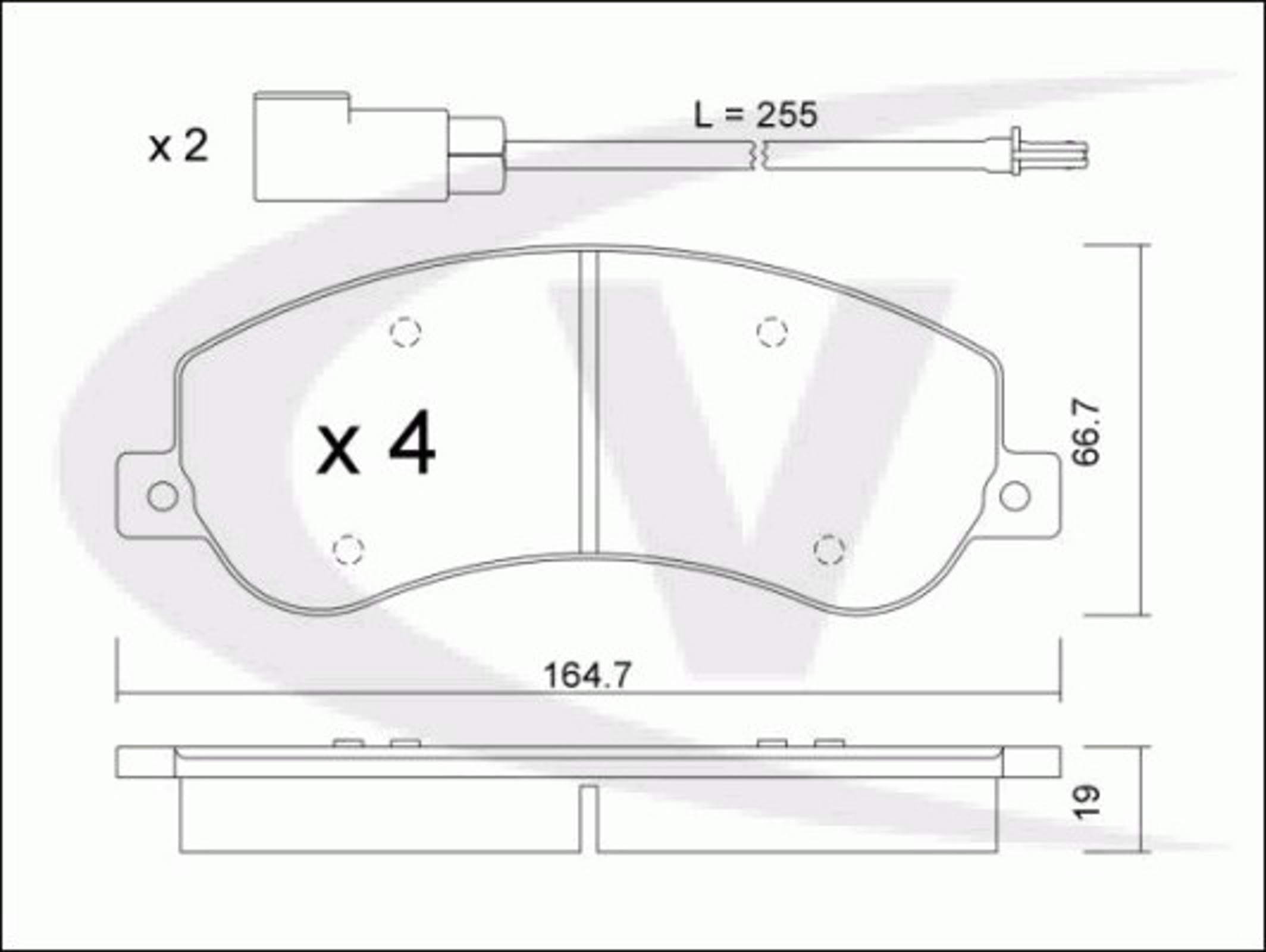 V25-8129 VAICO Колодки тормозные дисковые