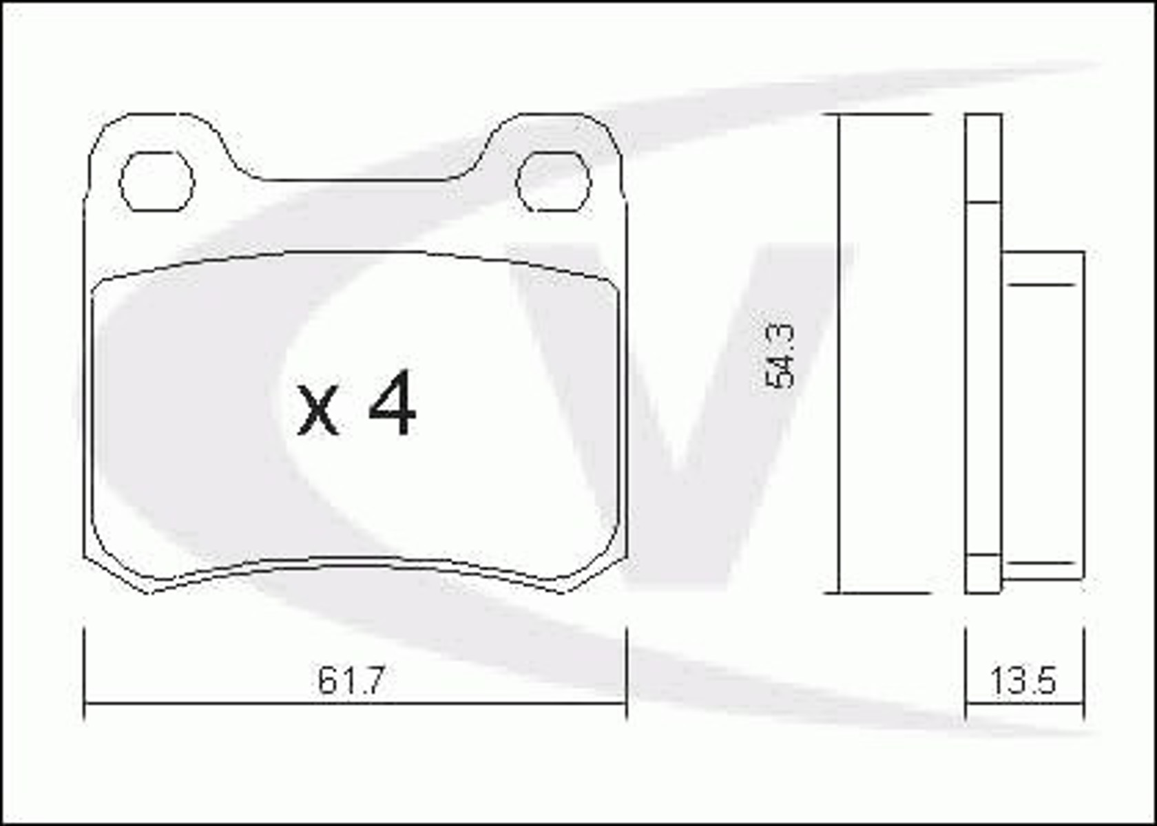 V30-8105 VAICO Колодки тормозные дисковые