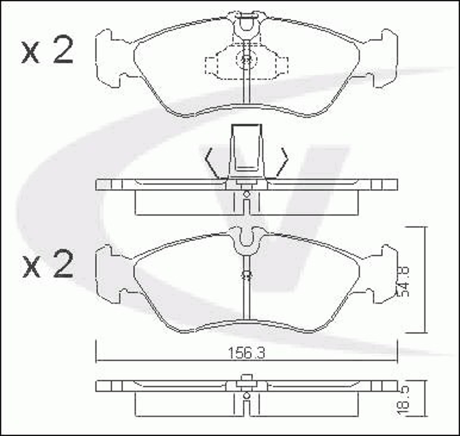 Колодки тормозные дисковые VAICO V30-8143