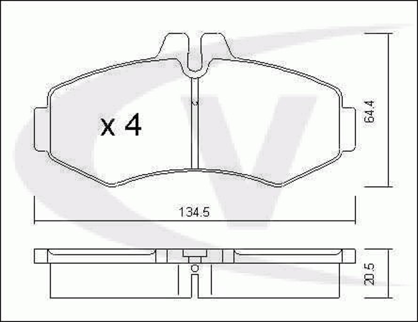 V30-8155 VAICO Комплект тормозных колодок, дисковый тормоз