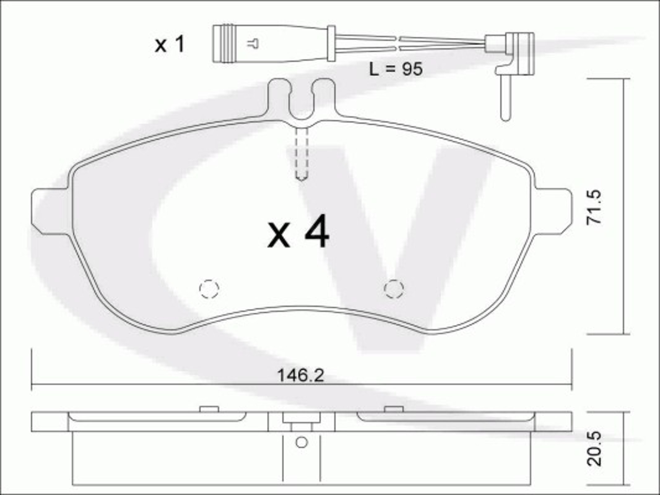 Комплект тормозных колодок дисковый тормоз VAICO V30-8204