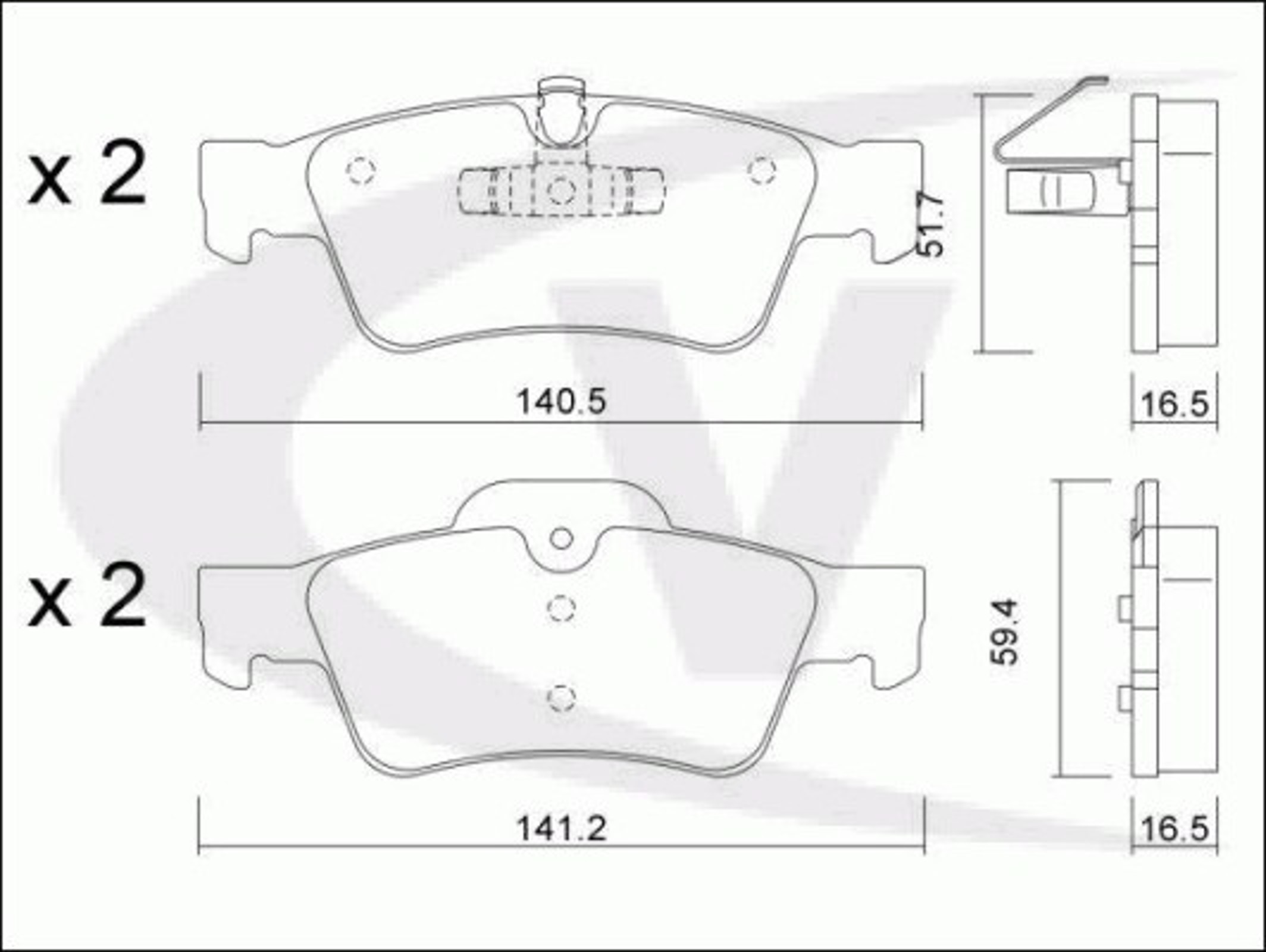 Комплект тормозных колодок дисковый тормоз VAICO V30-8207