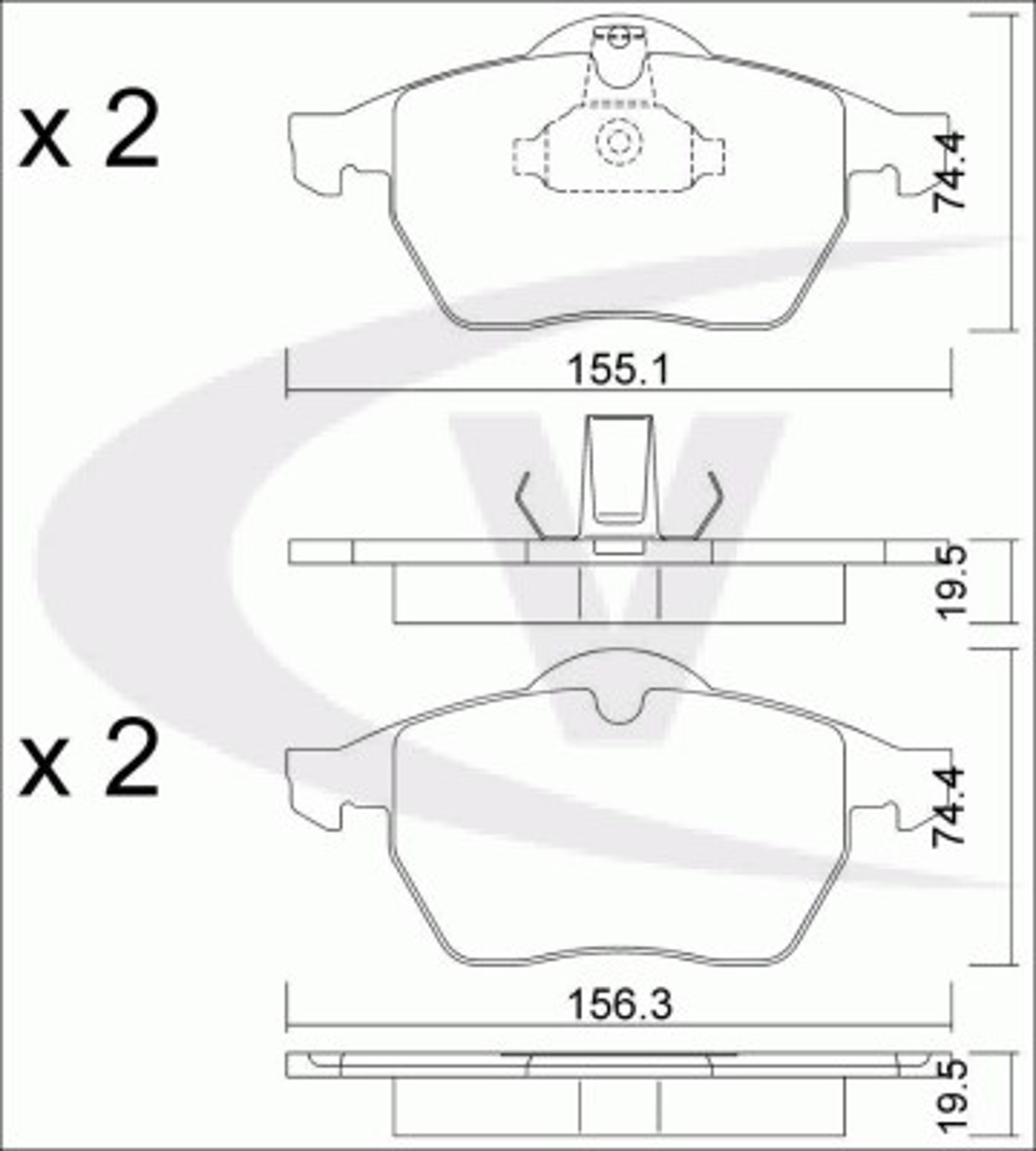 Колодки тормозные дисковые VAICO V40-0152