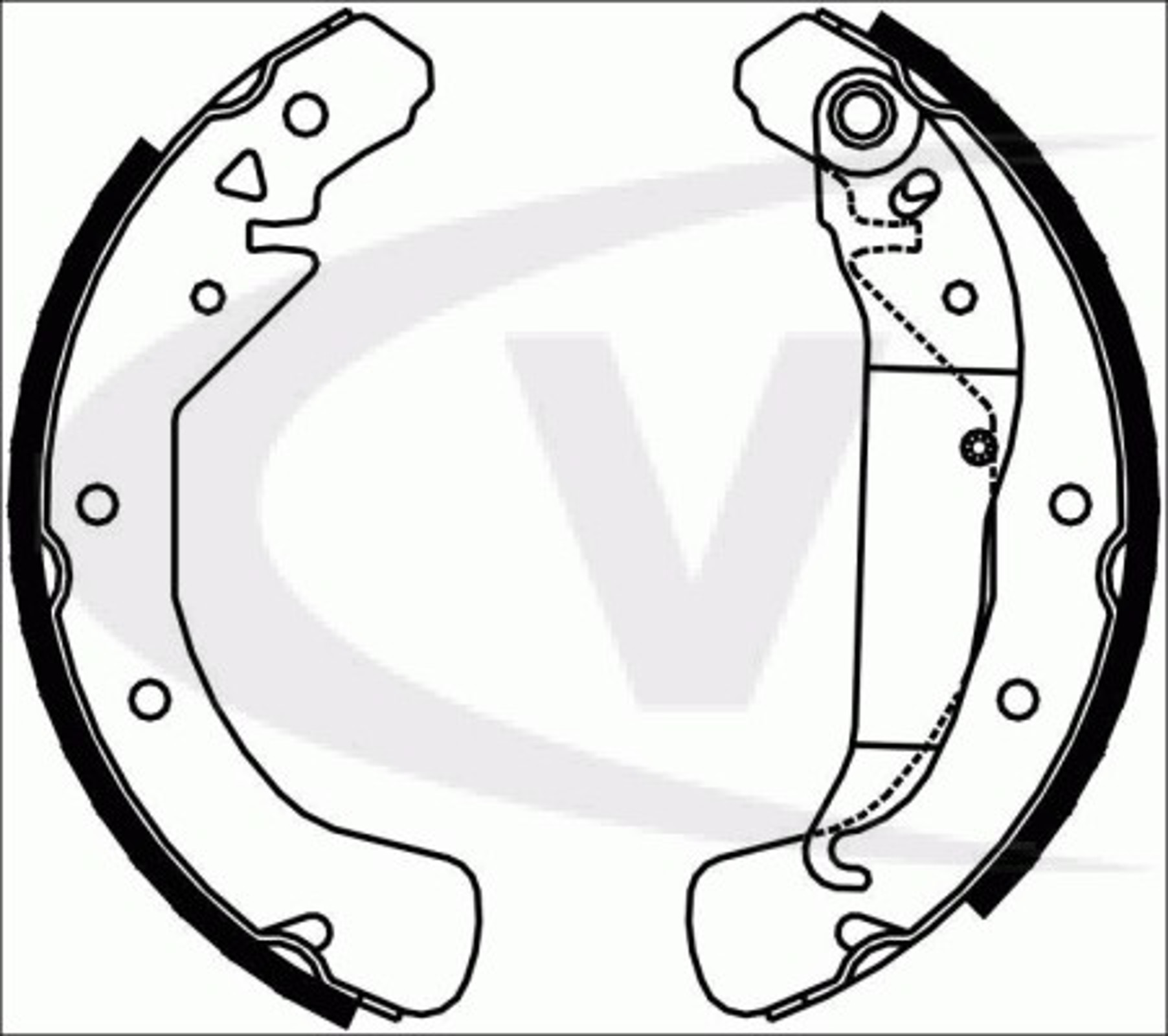 V40-0225 VAICO Комплект тормозных колодок