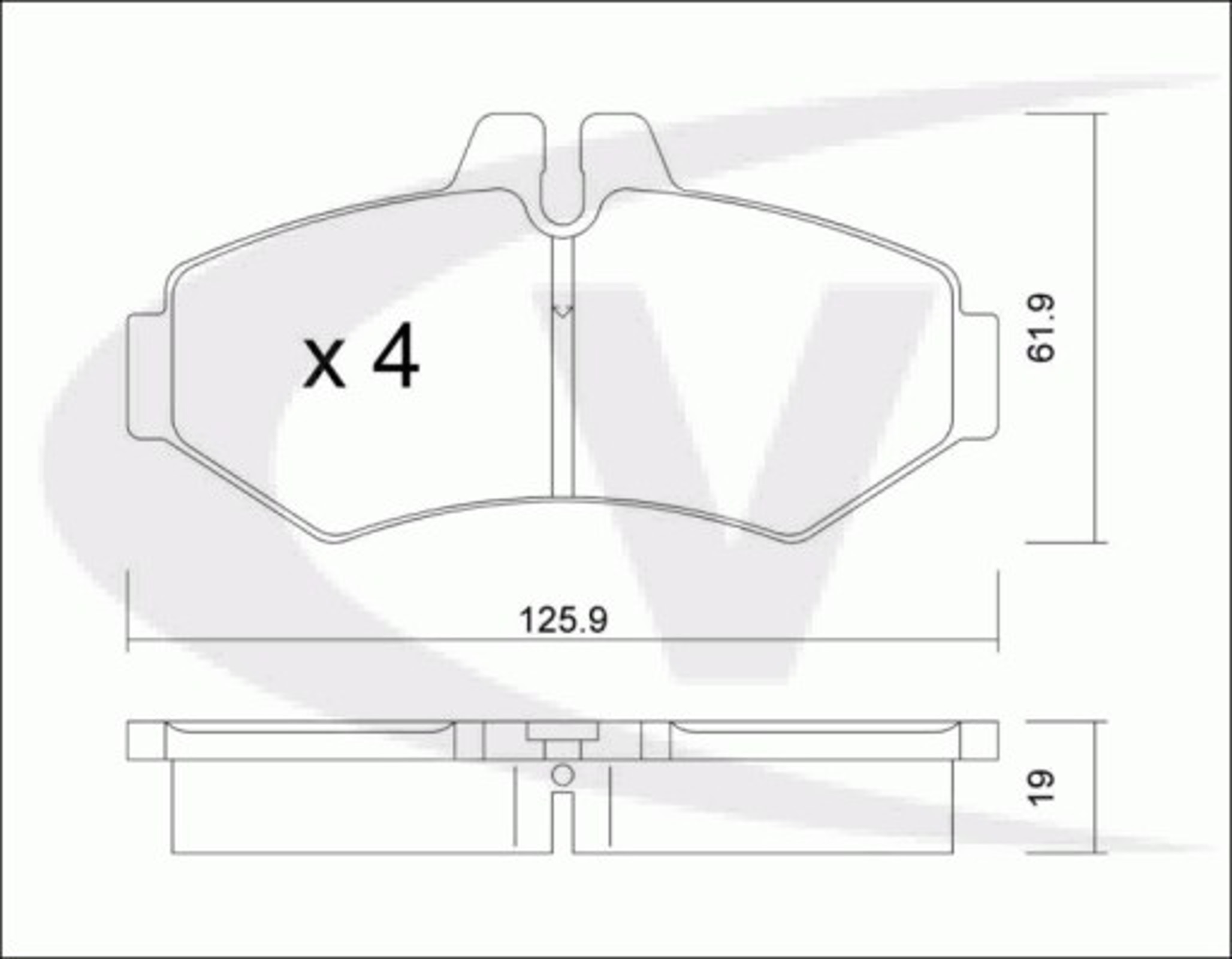 V40-8011 VAICO Комплект тормозных колодок, дисковый тормоз