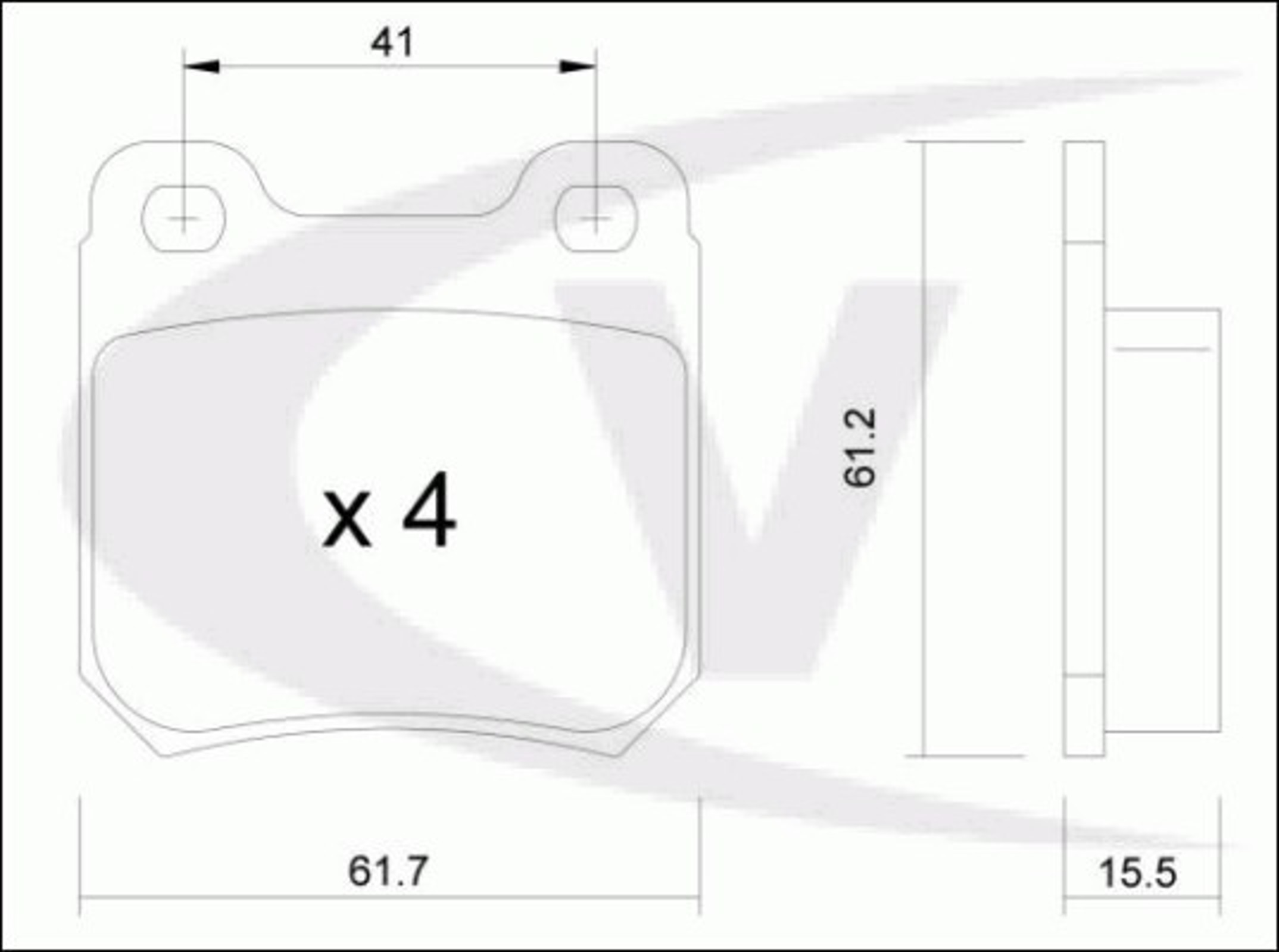 Комплект тормозных колодок дисковый тормоз VAICO V40-8014