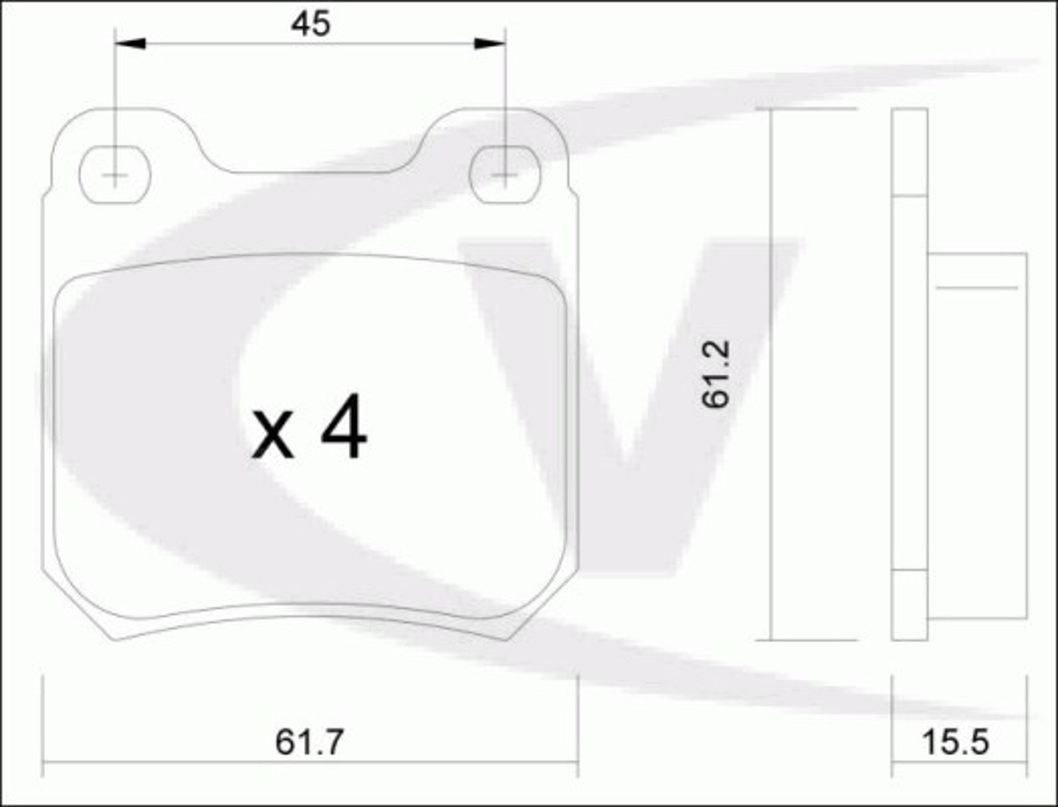 Колодки тормозные дисковые VAICO V40-8019