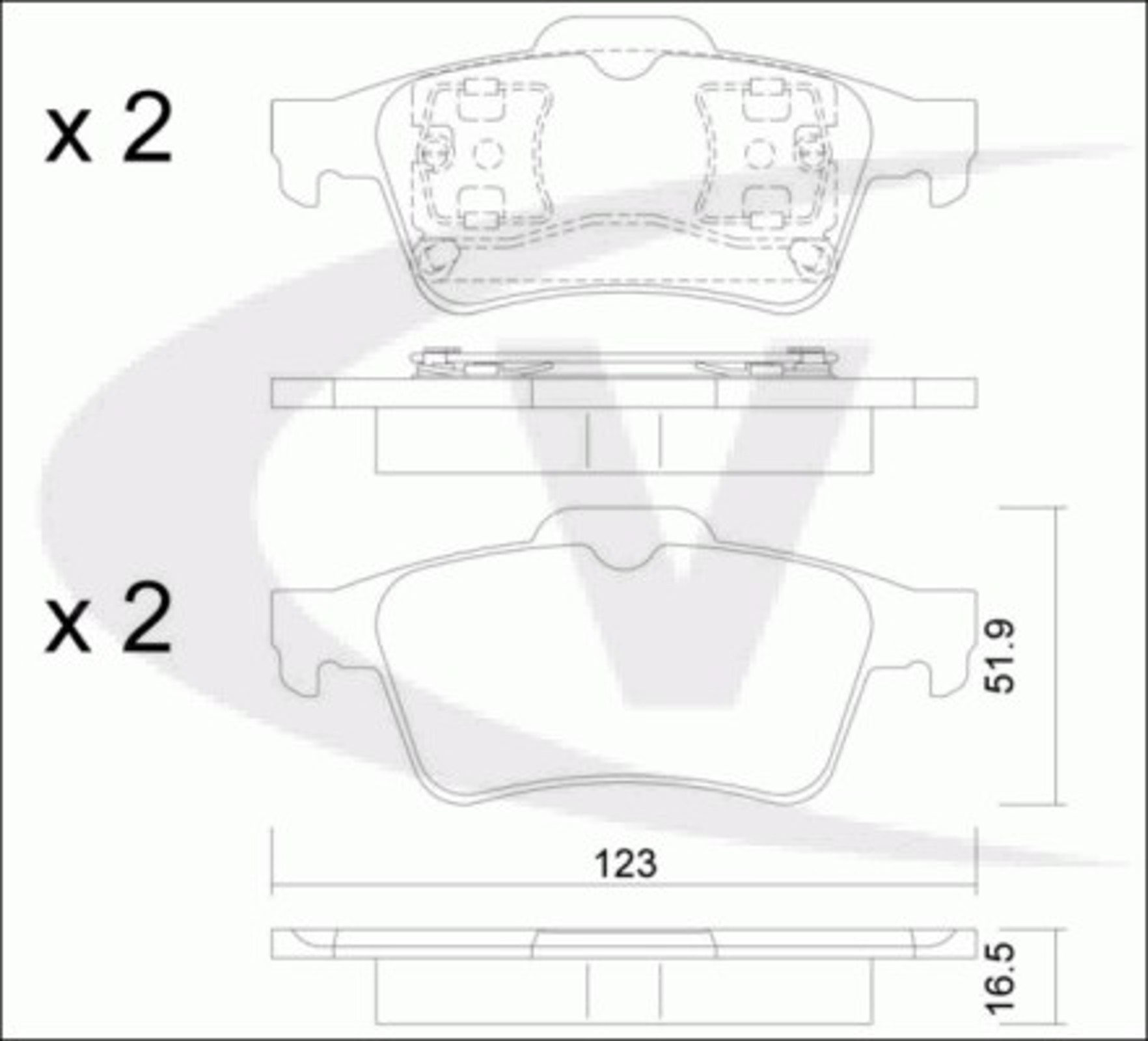 Комплект тормозных колодок дисковый тормоз VAICO V40-8028