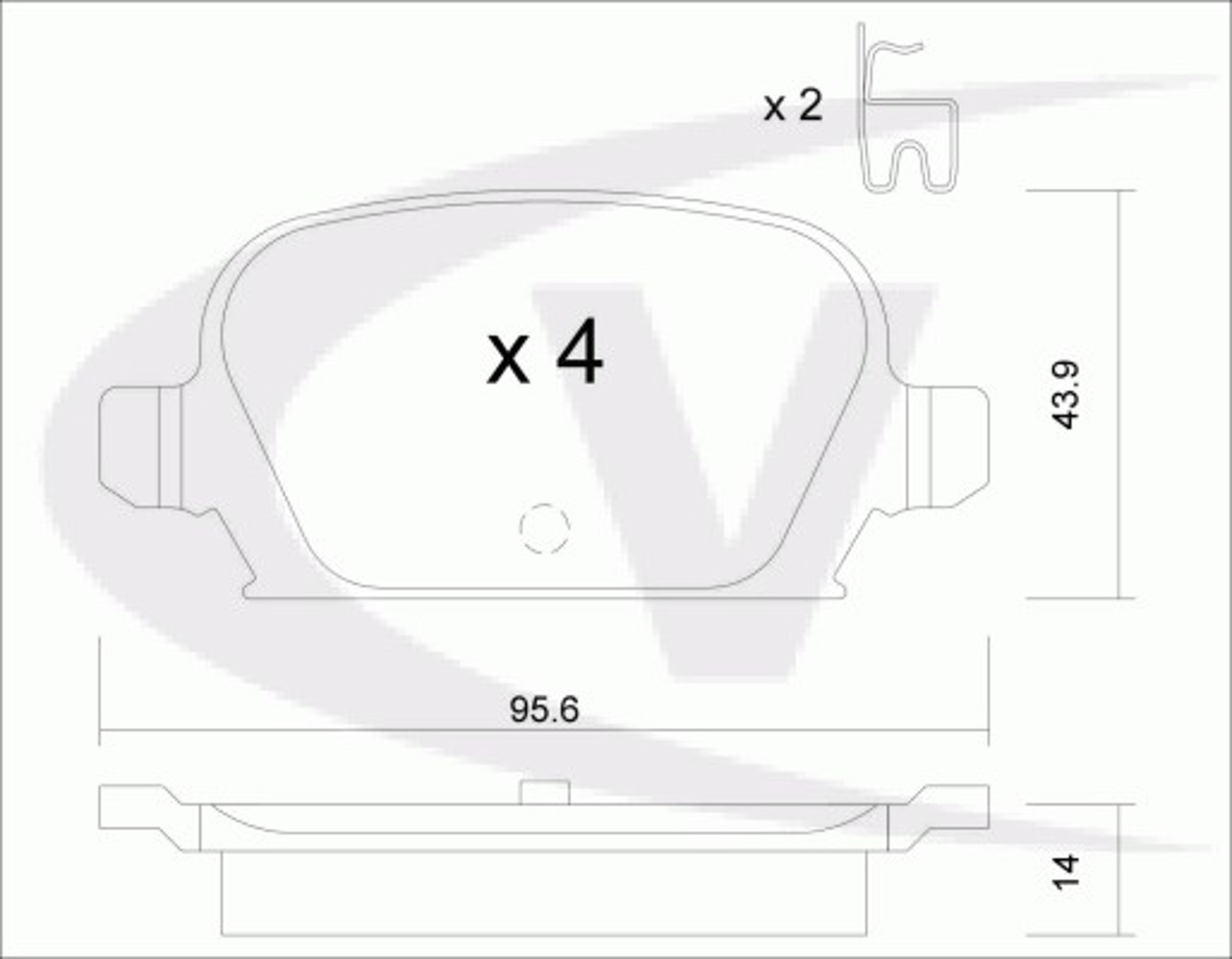 Колодки тормозные дисковые VAICO V40-8032