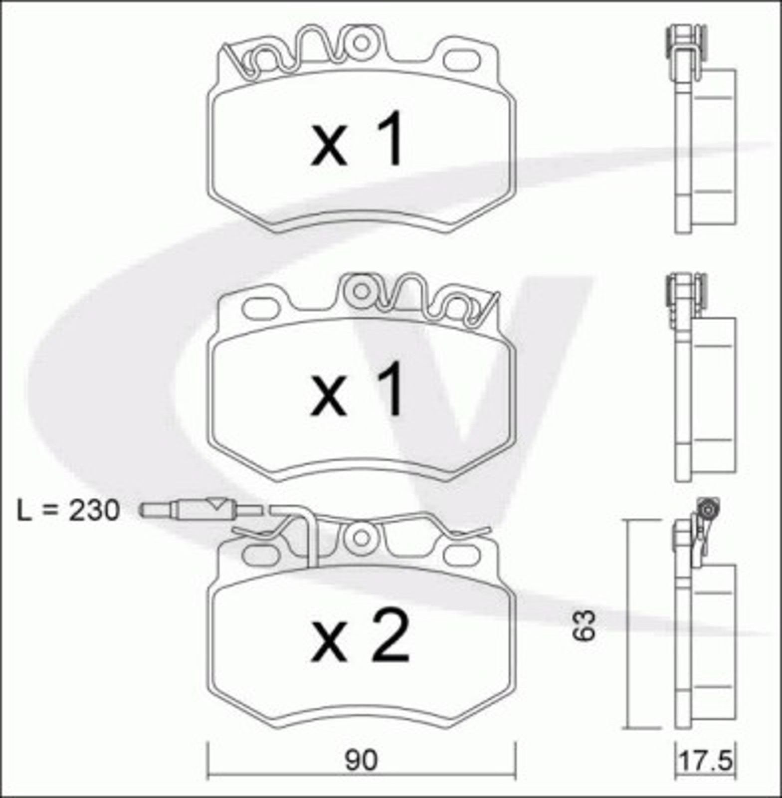 V42-4104 VAICO Колодки тормозные дисковые