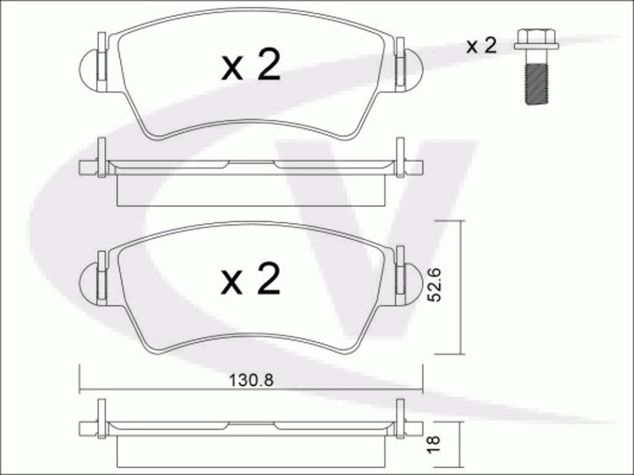 V42-4111 VAICO Колодки тормозные дисковые