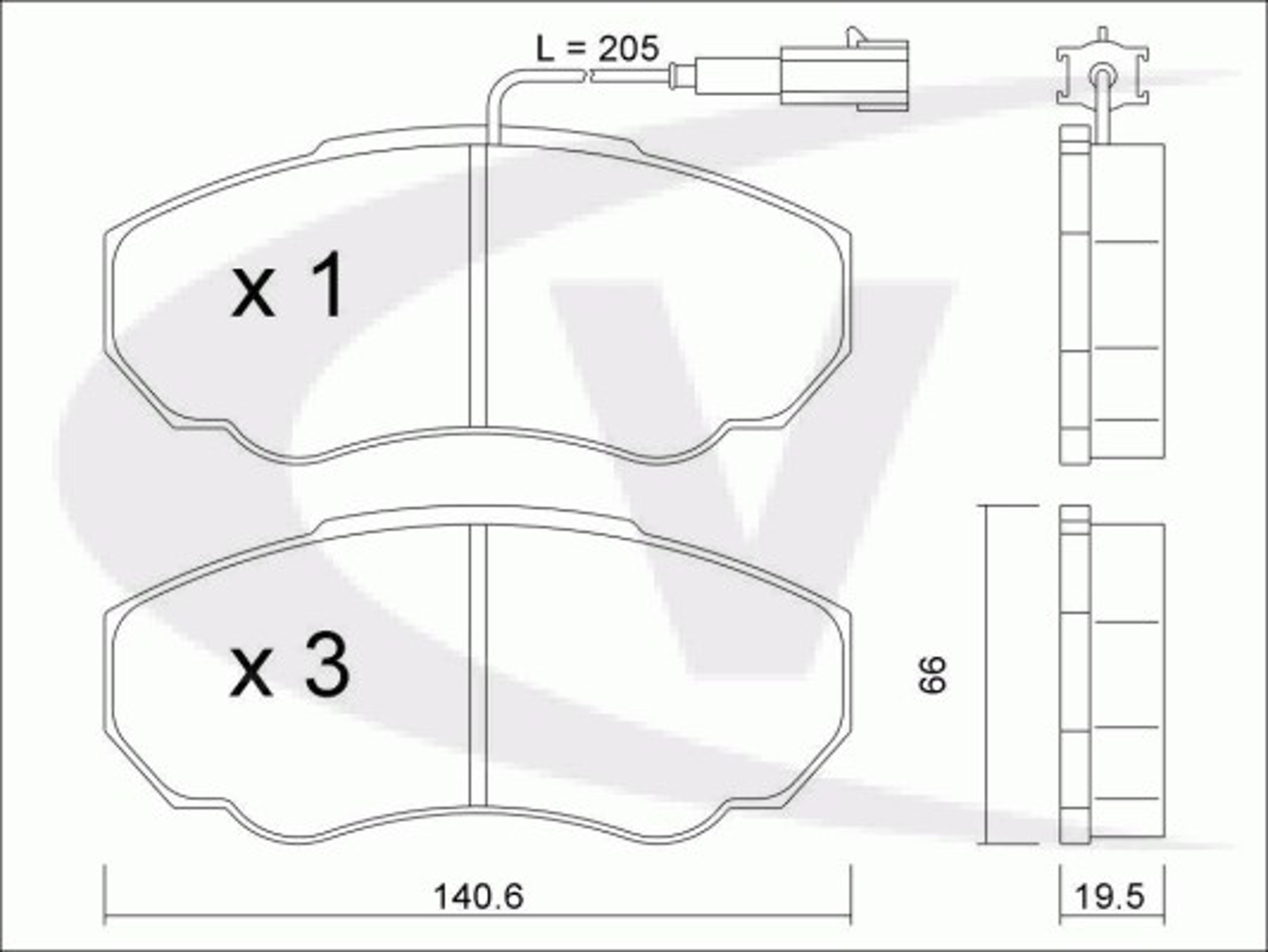 V42-4112 VAICO Комплект тормозных колодок, дисковый тормоз