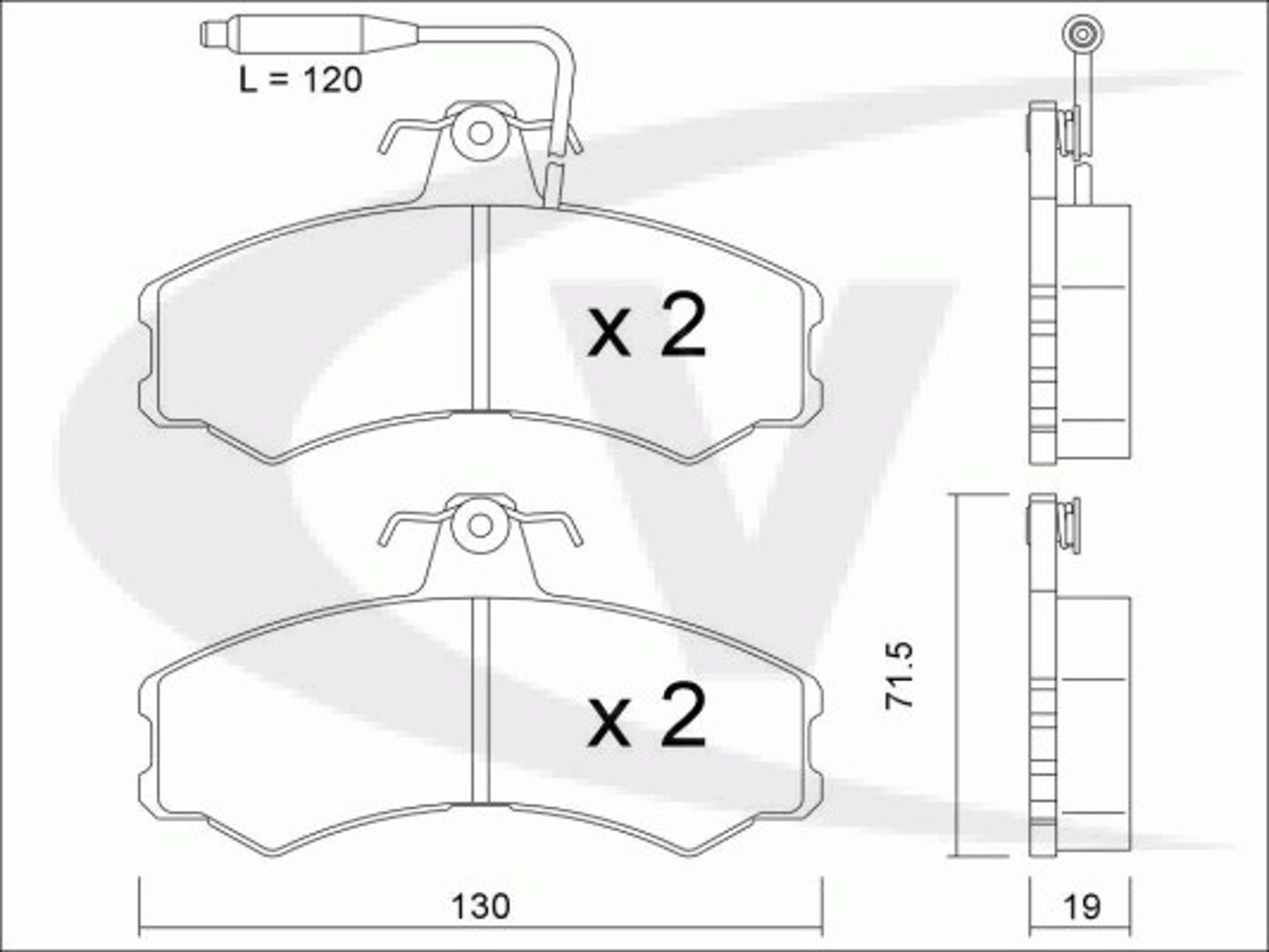 V42-4120 VAICO Колодки тормозные дисковые