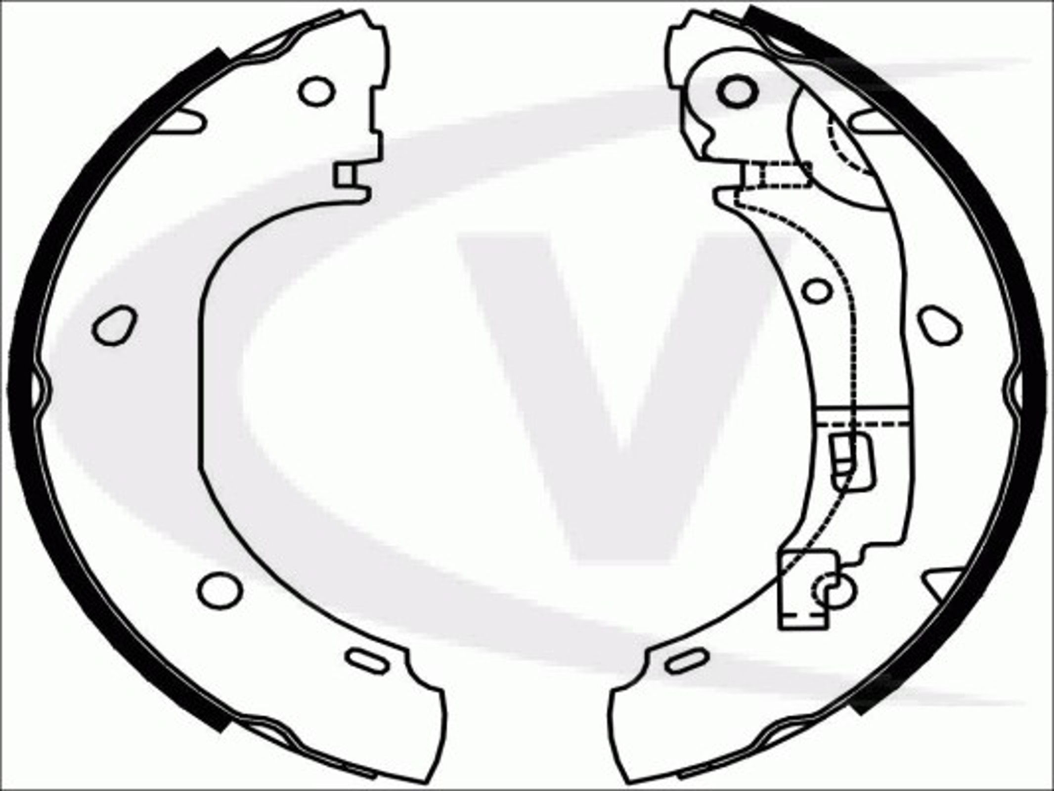 Колодки тормозные барабанные VAICO V42-4127